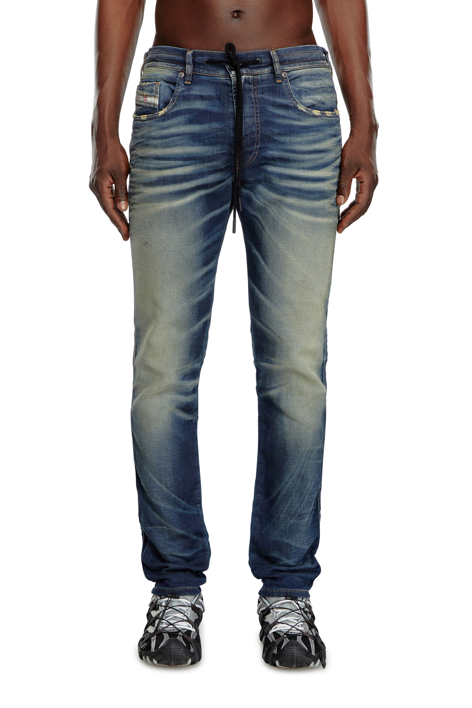 Diesel - Male's Slim 2060 D-Strukt Joggjeans® 068MH, ダークブルー - 3