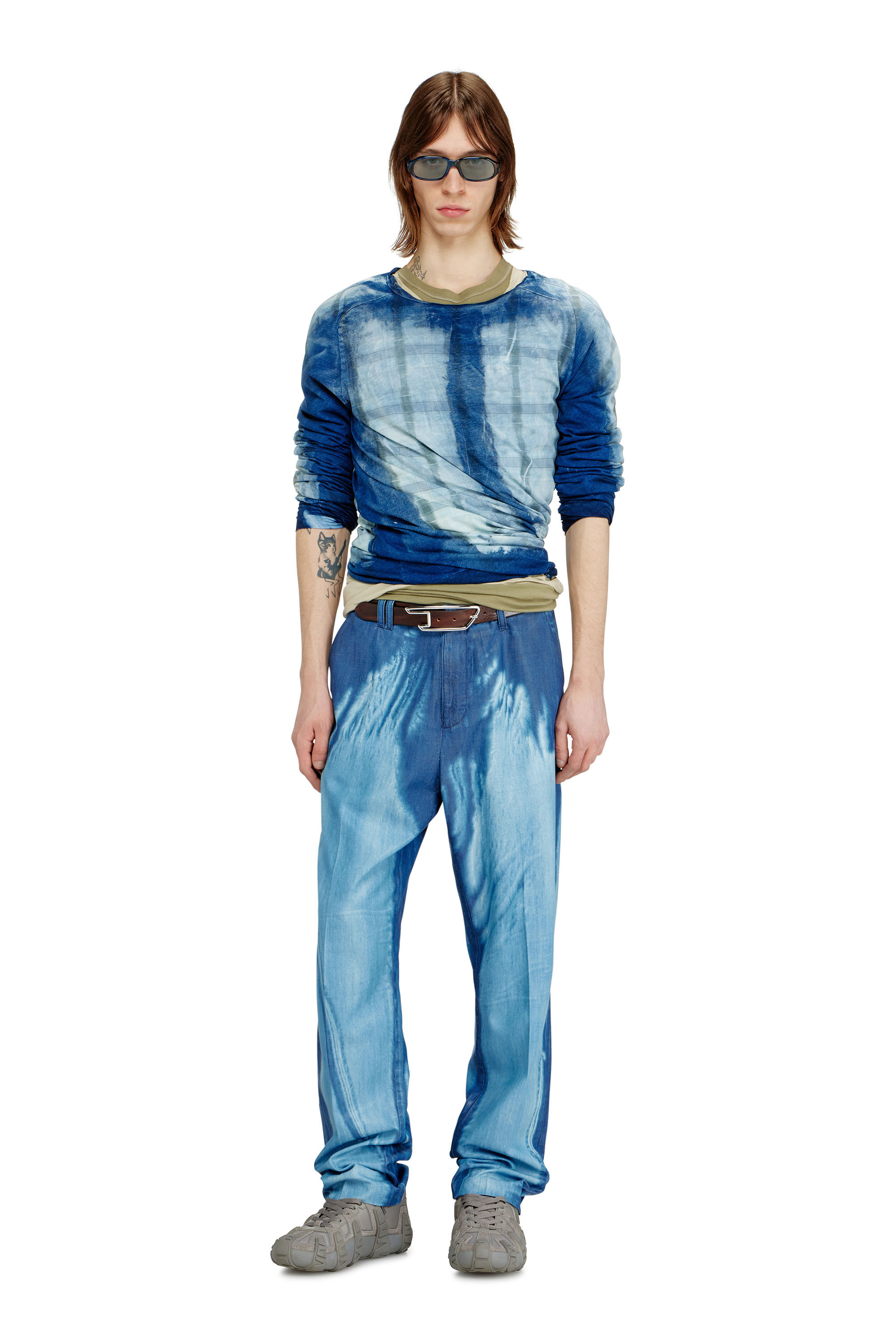 Diesel - Male's Slim Jeans D-ASKAR 068XC, ミディアムブルー - 1