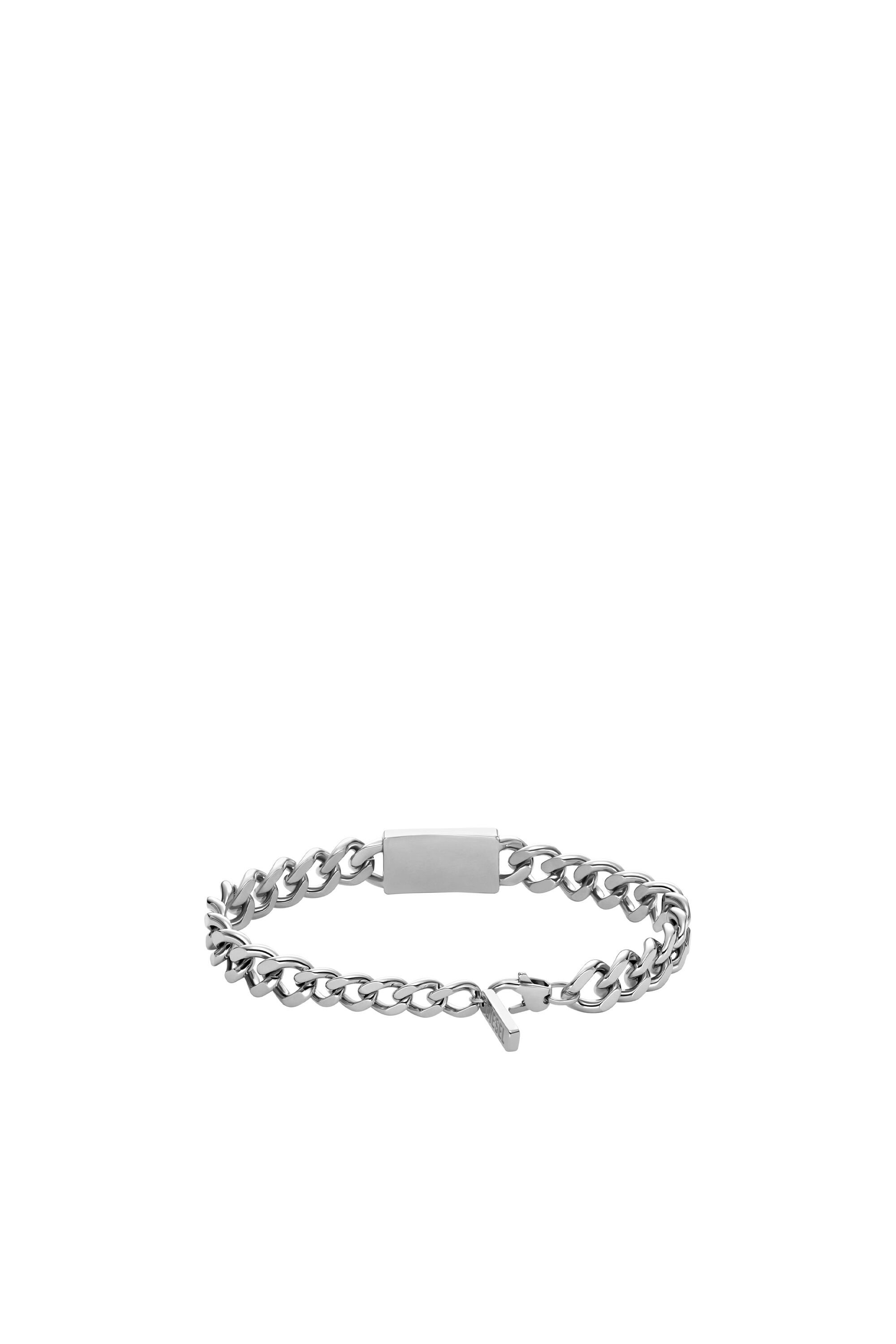 Diesel - DX1513, Unisex's Black agate id bracelet in シルバー - 2