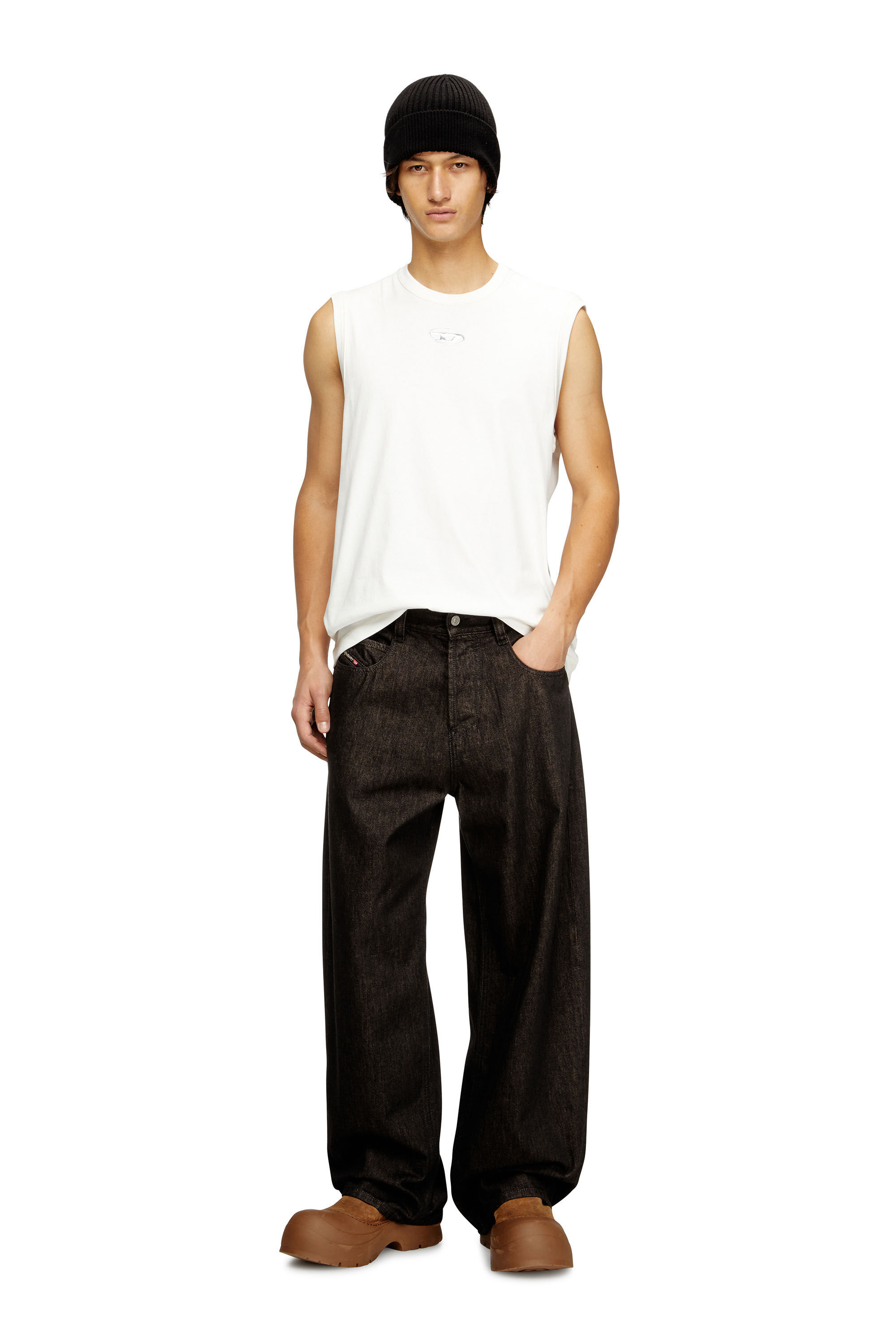 Diesel - Unisex's Relaxed Jeans 1997 D-Enim-M 09N25, ブラック/ダークグレー - 1