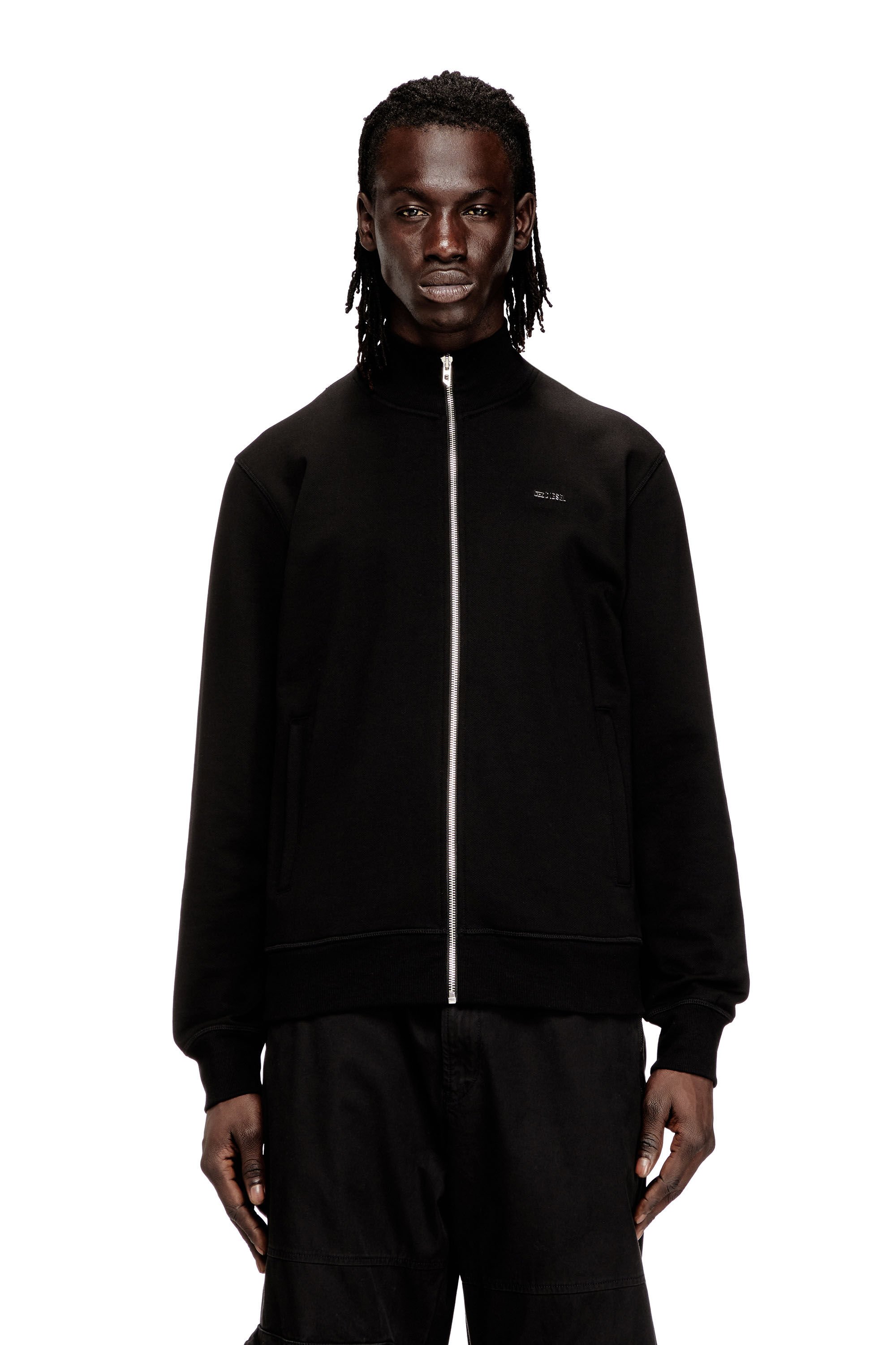 Diesel - S-LOCK-MET, Male's ジップアップスウェット in ブラック - 3