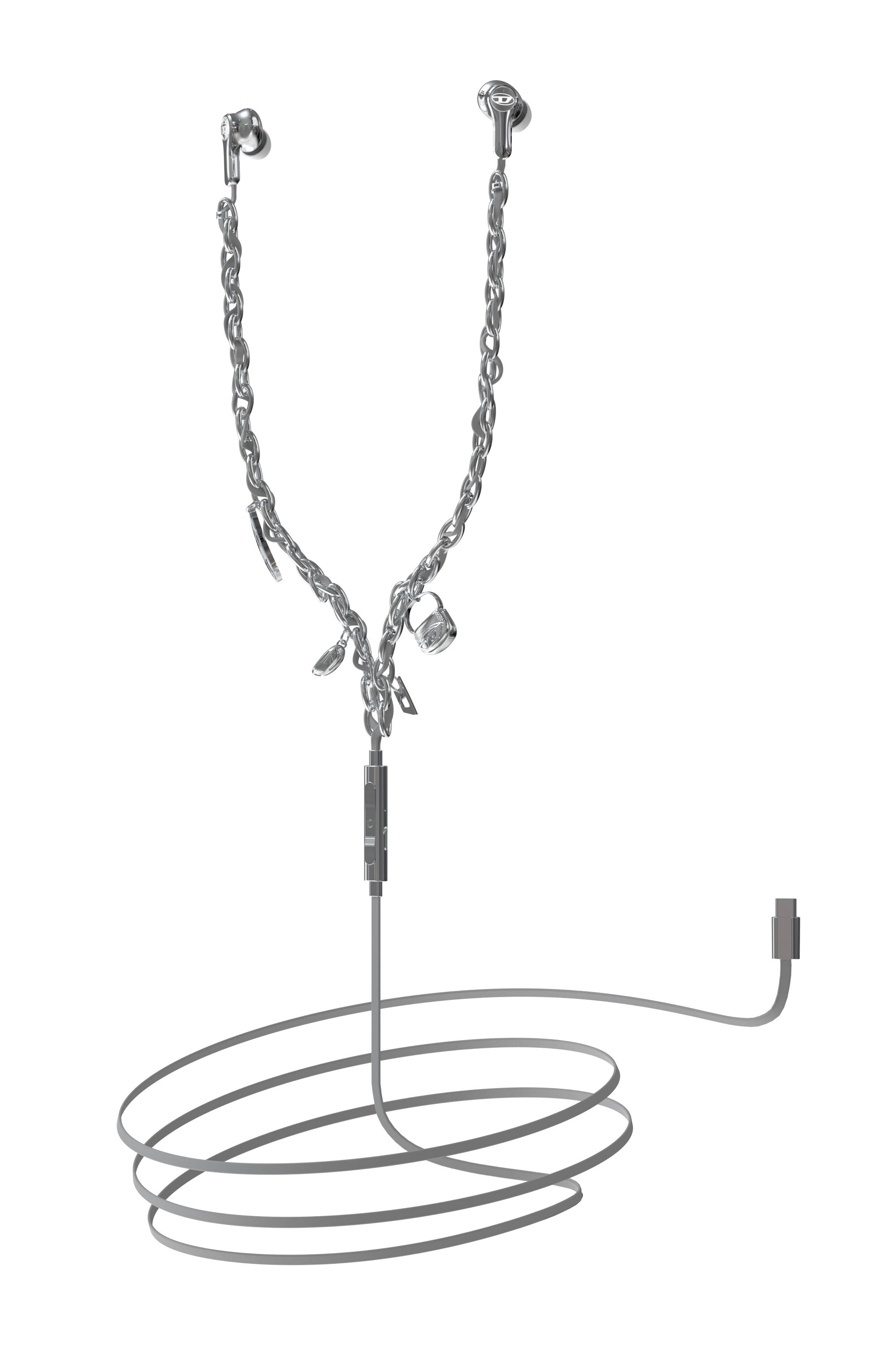 Diesel - 60458  WIRED EARBUDS, Unisex's UNIVERSAL in シルバー - 2