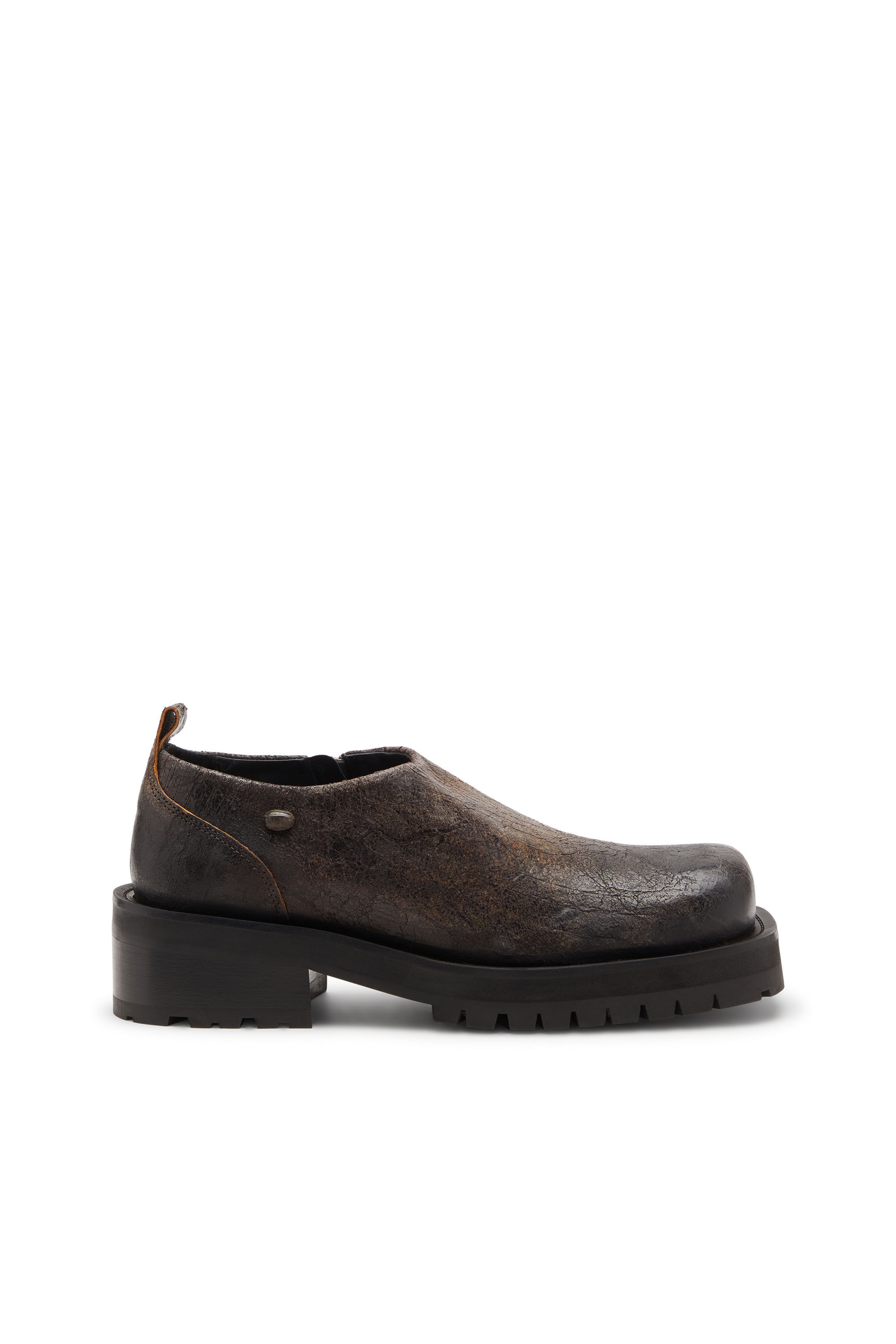 Diesel - D-TEXAN CLOG, Male's D-Texan-Zipped shoes in distressed crackled suede in null - 1