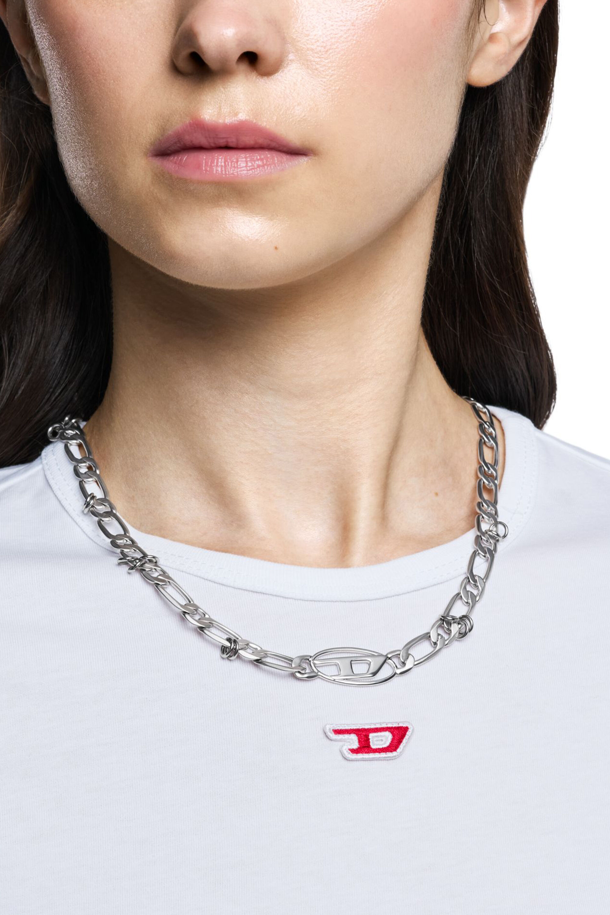Diesel - DX1600040, Unisex's Stainless Steel and Brass Chain Necklace in シルバー - 3