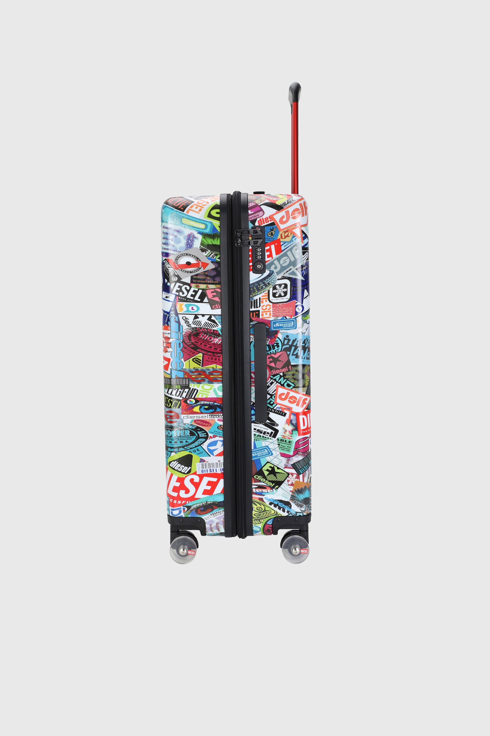 Diesel - DIESEL PC PRINTED TROLLEY-STICKERS- DSL0, Unisex's Sticker style suitcase size L in マルチカラー - 3