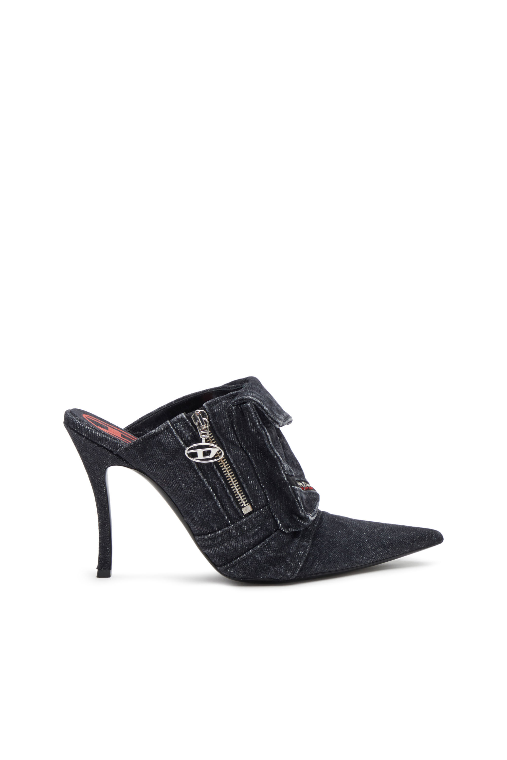 Diesel - D-VENUS POCKET ML, Female's デニムミュール in ブラック - 2