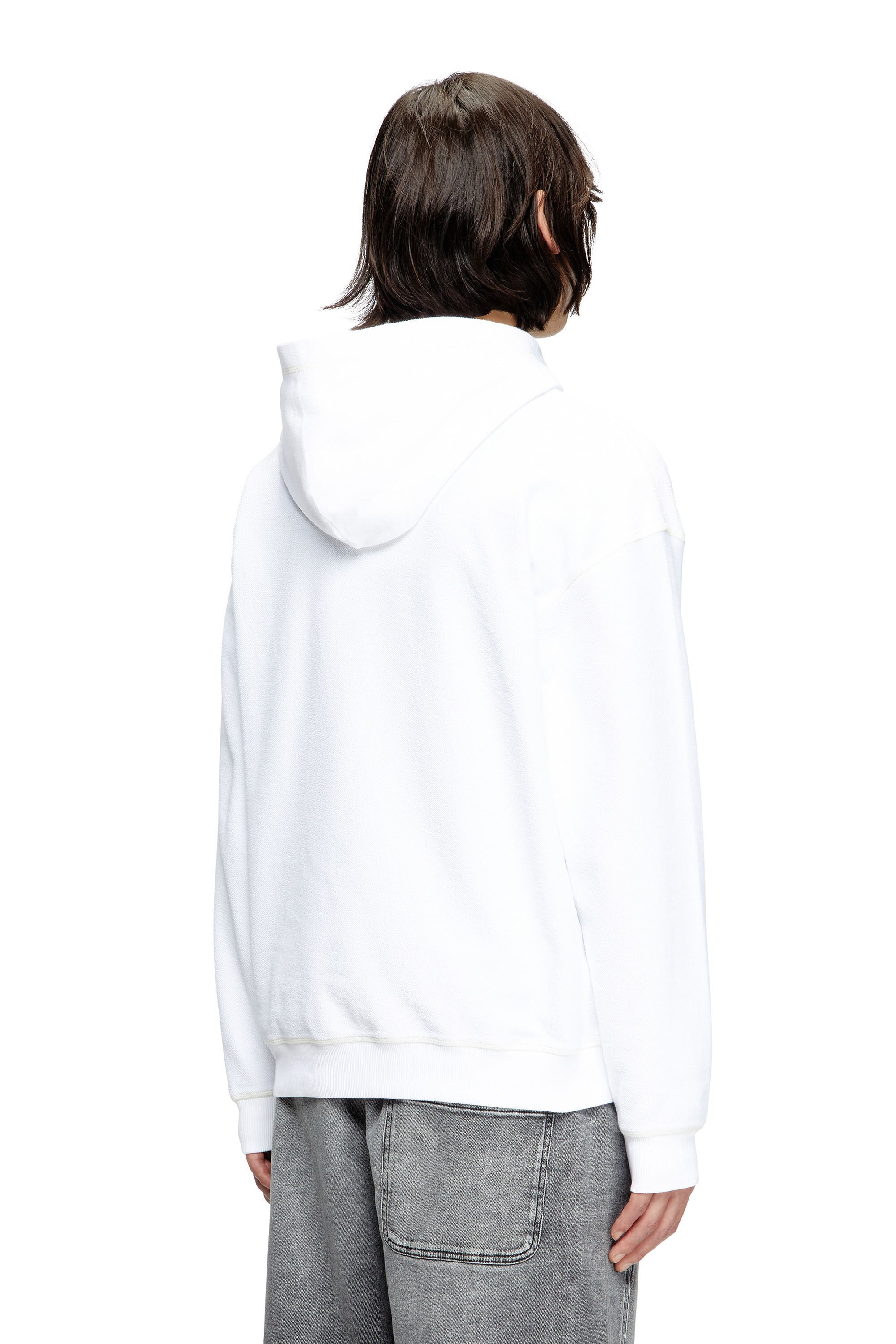 Diesel - S-BOXT-HOOD-HOSHI, Unisex's Hoodie with charm necklace print in ホワイト - 4