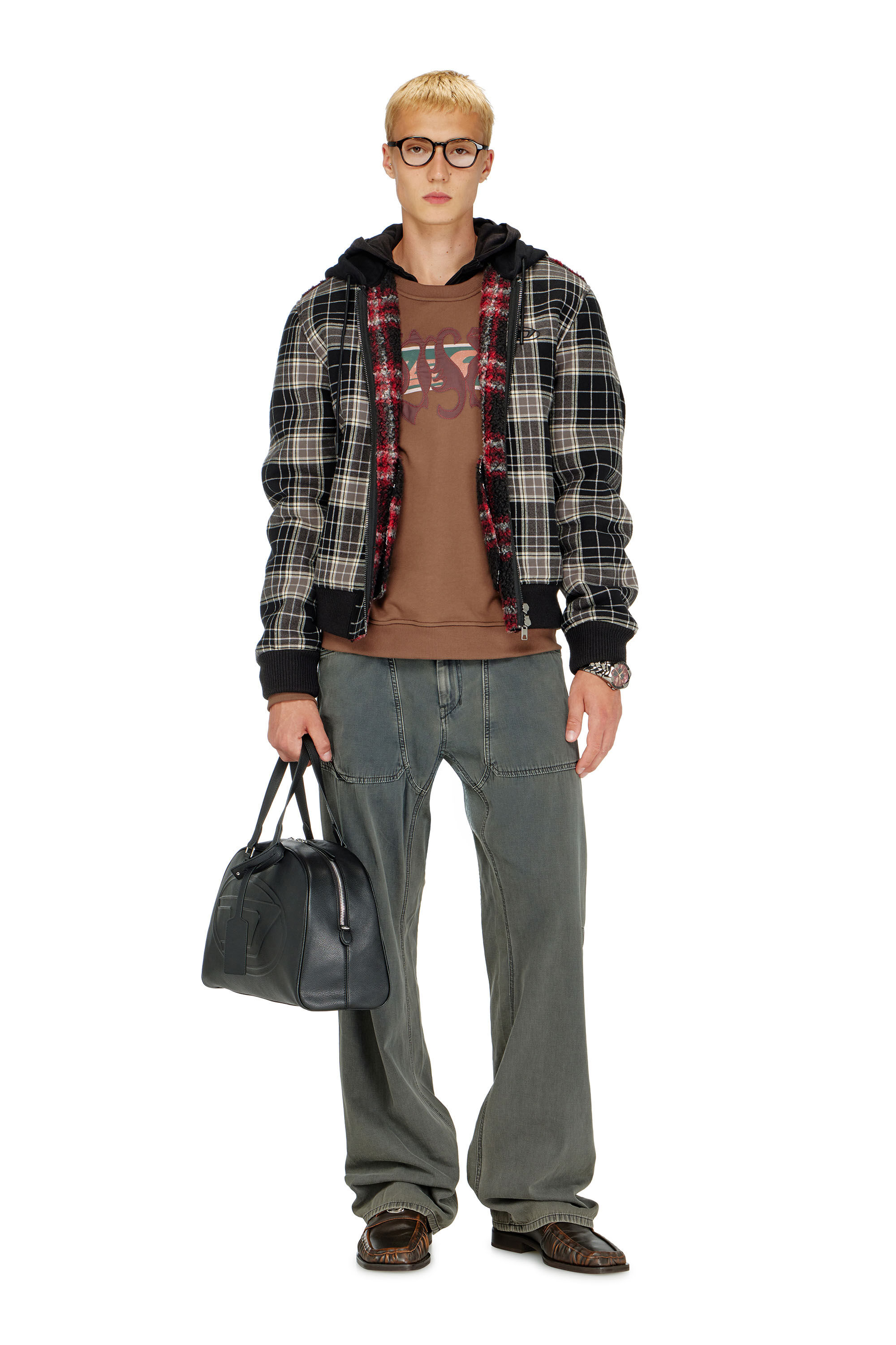 Diesel - S-NORM-AA6, Male's プルオーバースウェット in ブラウン - 1