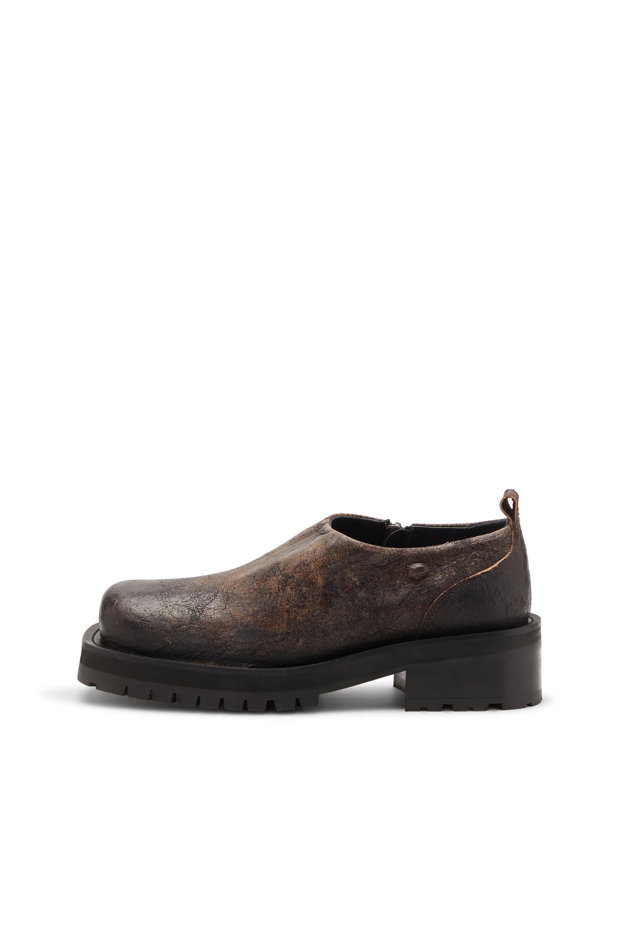 Diesel - D-TEXAN CLOG, Male's D-Texan-Zipped shoes in distressed crackled suede in null - 7