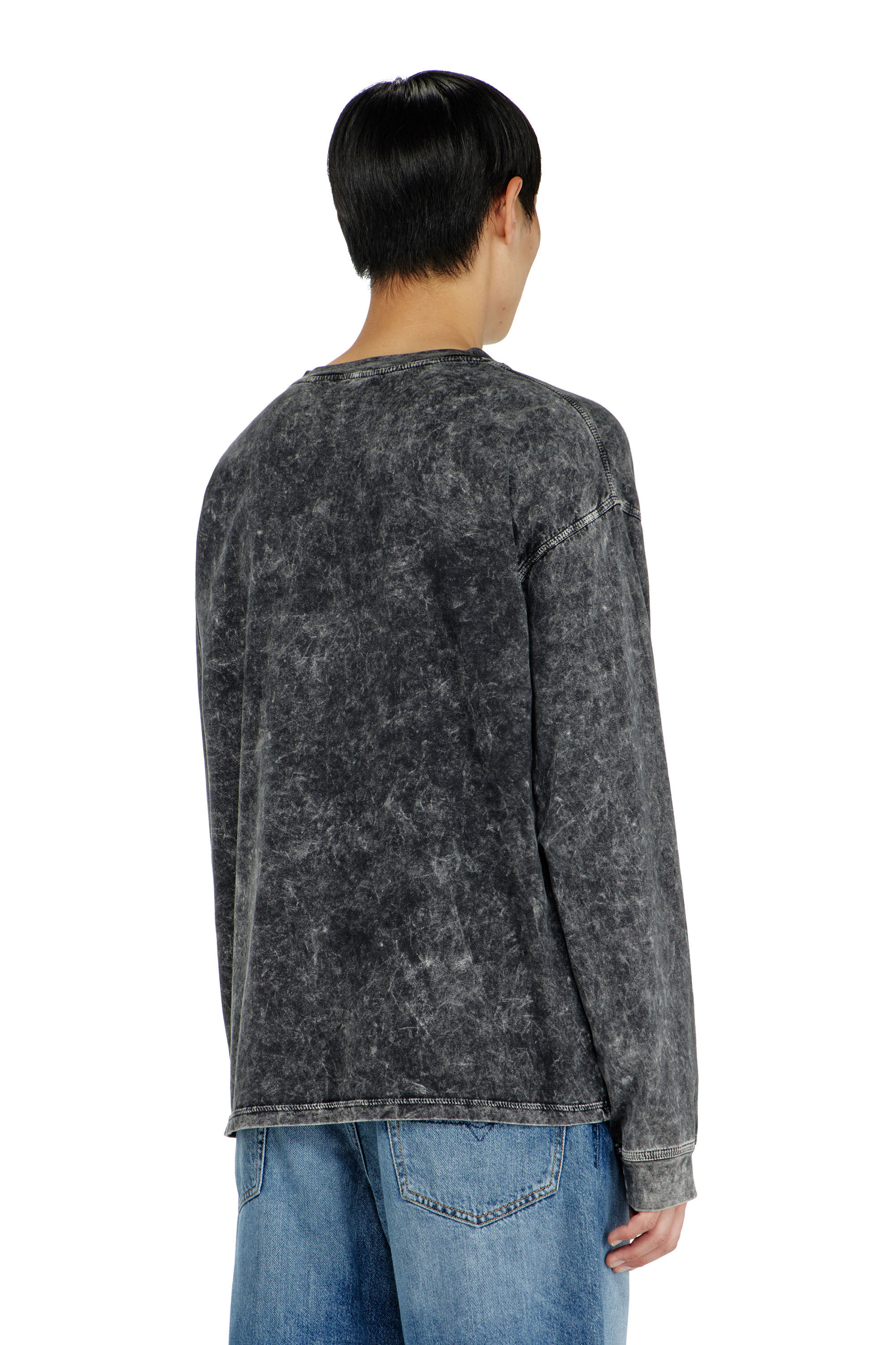 Diesel - T-BOXT-LS-AA5, Male's 長袖Tシャツ in ダークグレー - 4