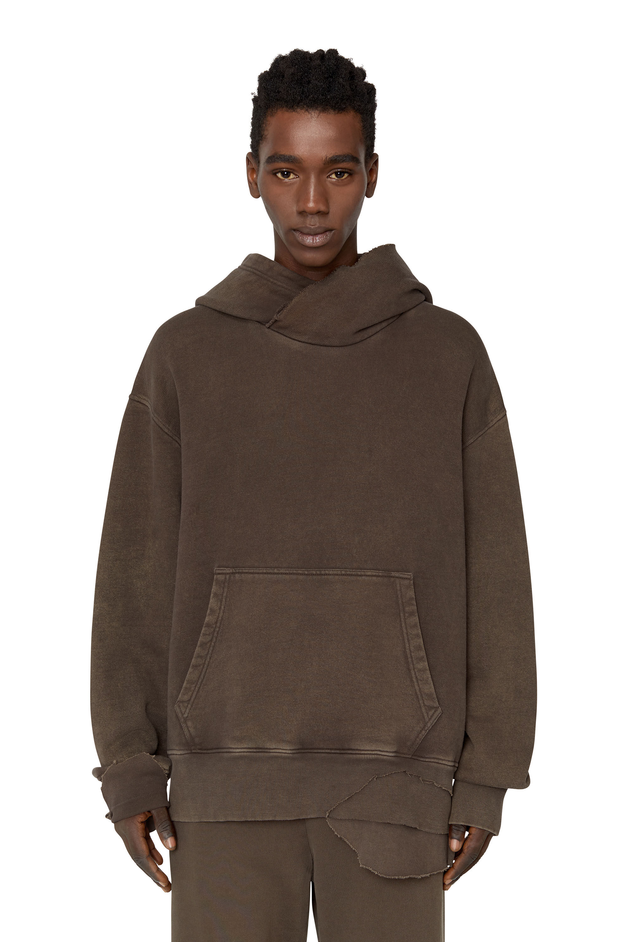 Diesel - S-TOPPER, Male's パーカー スウェット リラックスフィット in Brown - 3