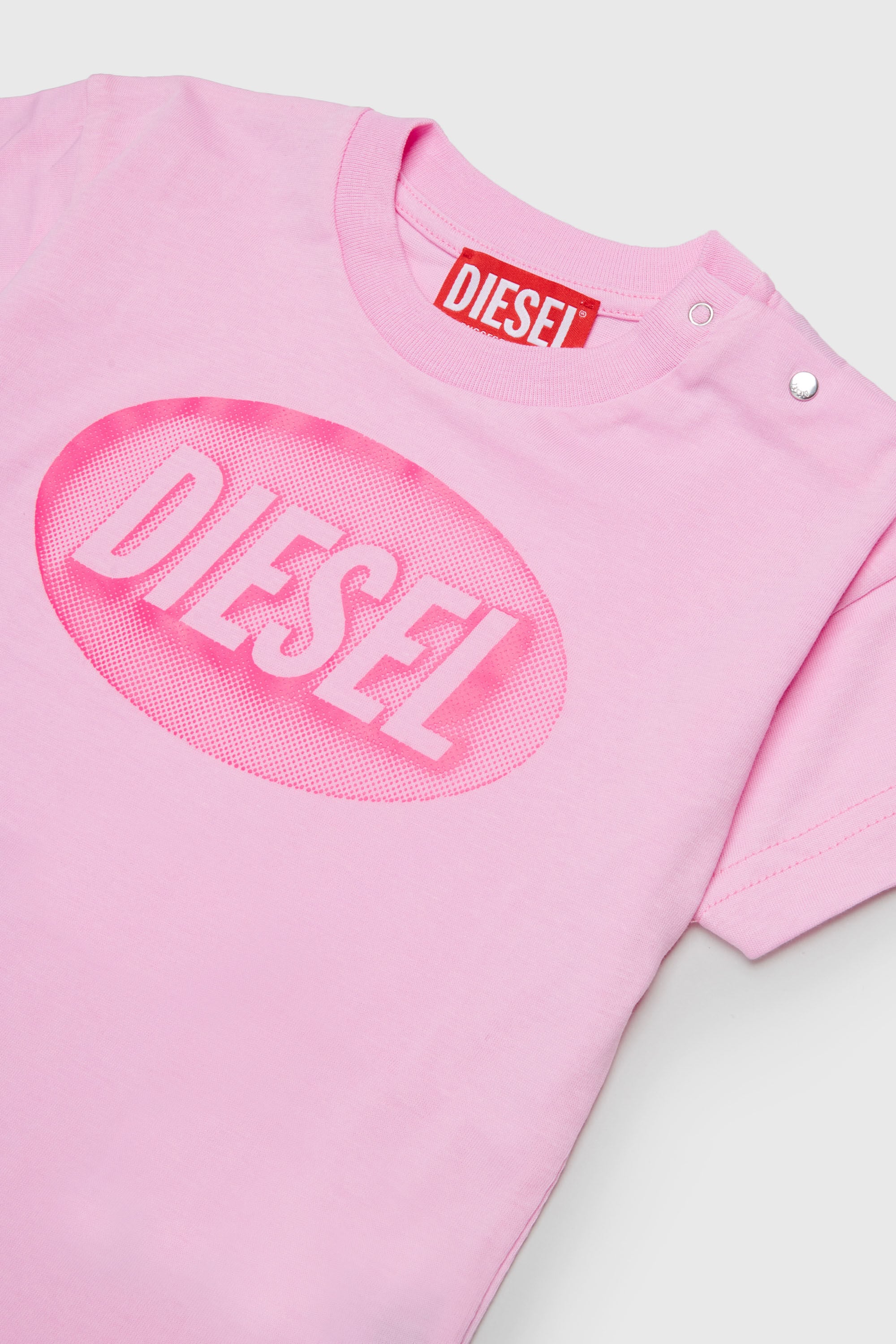 Diesel - TDSELB, Unisex's Tシャツ in ピンク / ホワイト - 3