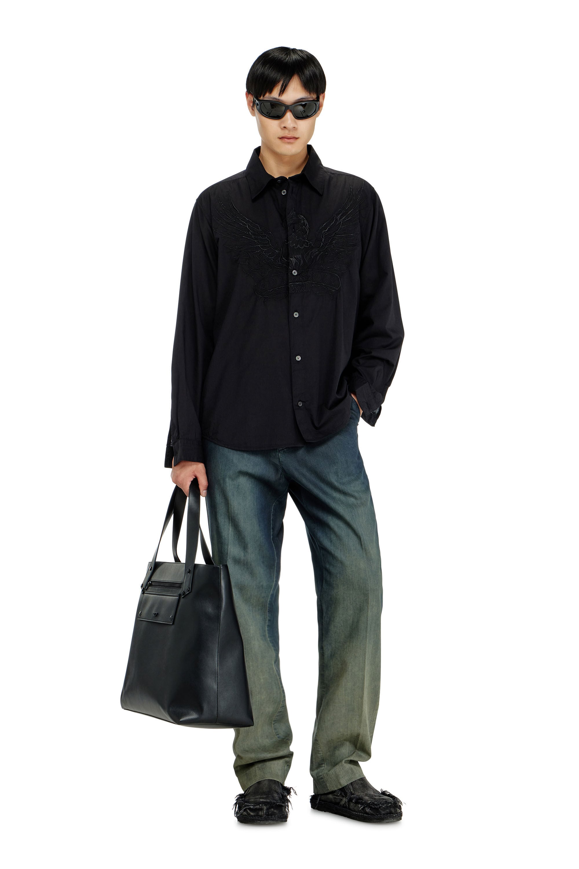 Diesel - S-SIMPLY-A-JMCK, Male's シャツ in ブラック - 1