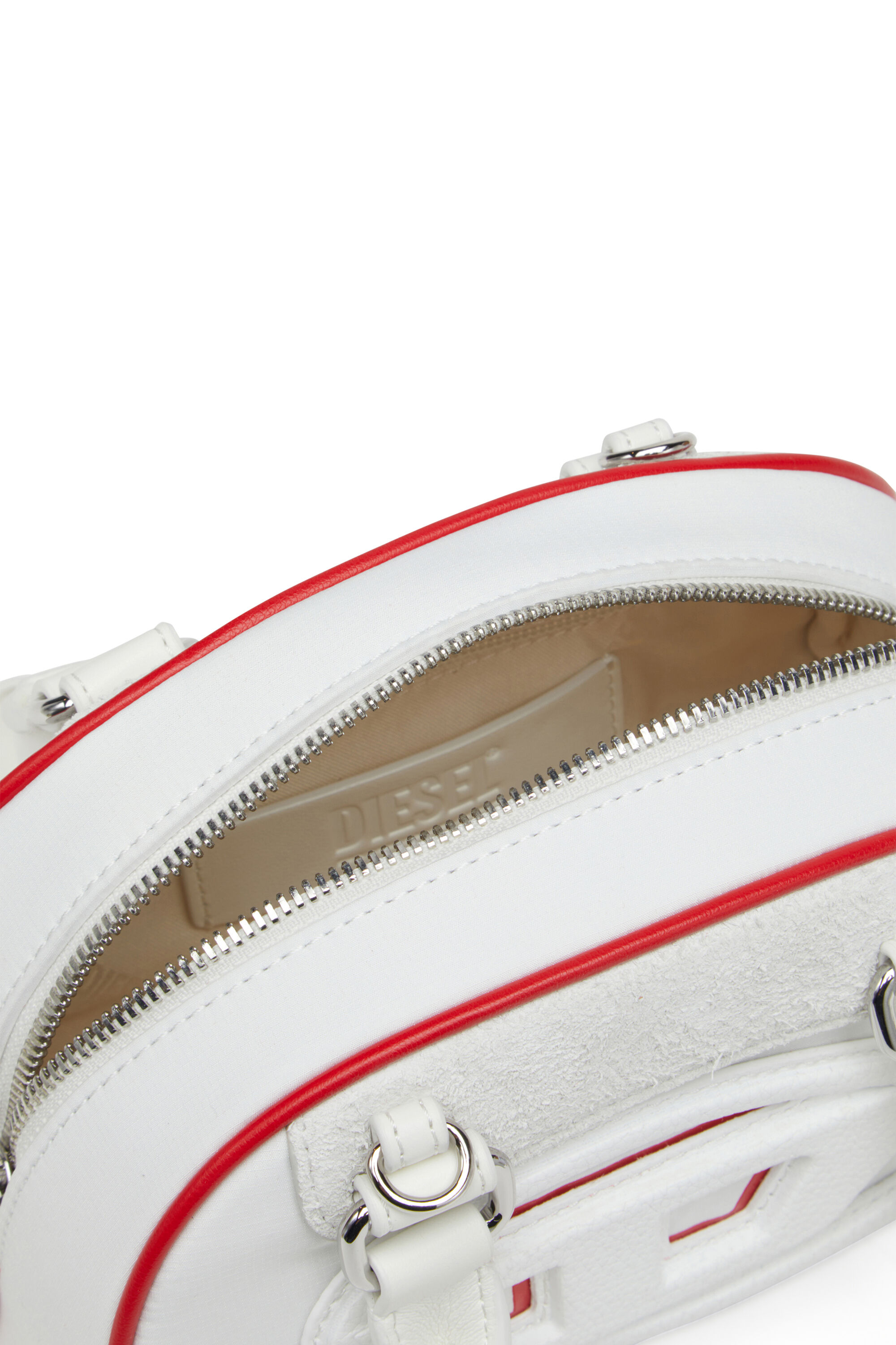 Diesel - 1DR DOME CROSSBODY, Female's Colour-block mini bowling bag in ホワイト - 5