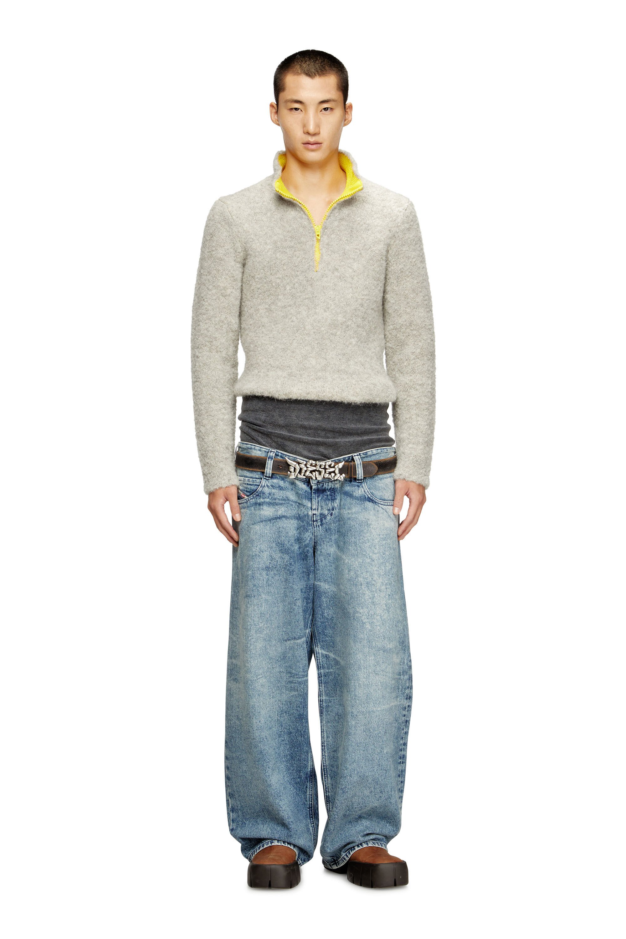 Diesel - Male's Relaxed Jeans D-Eni 09N97, ミディアムブルー - 1