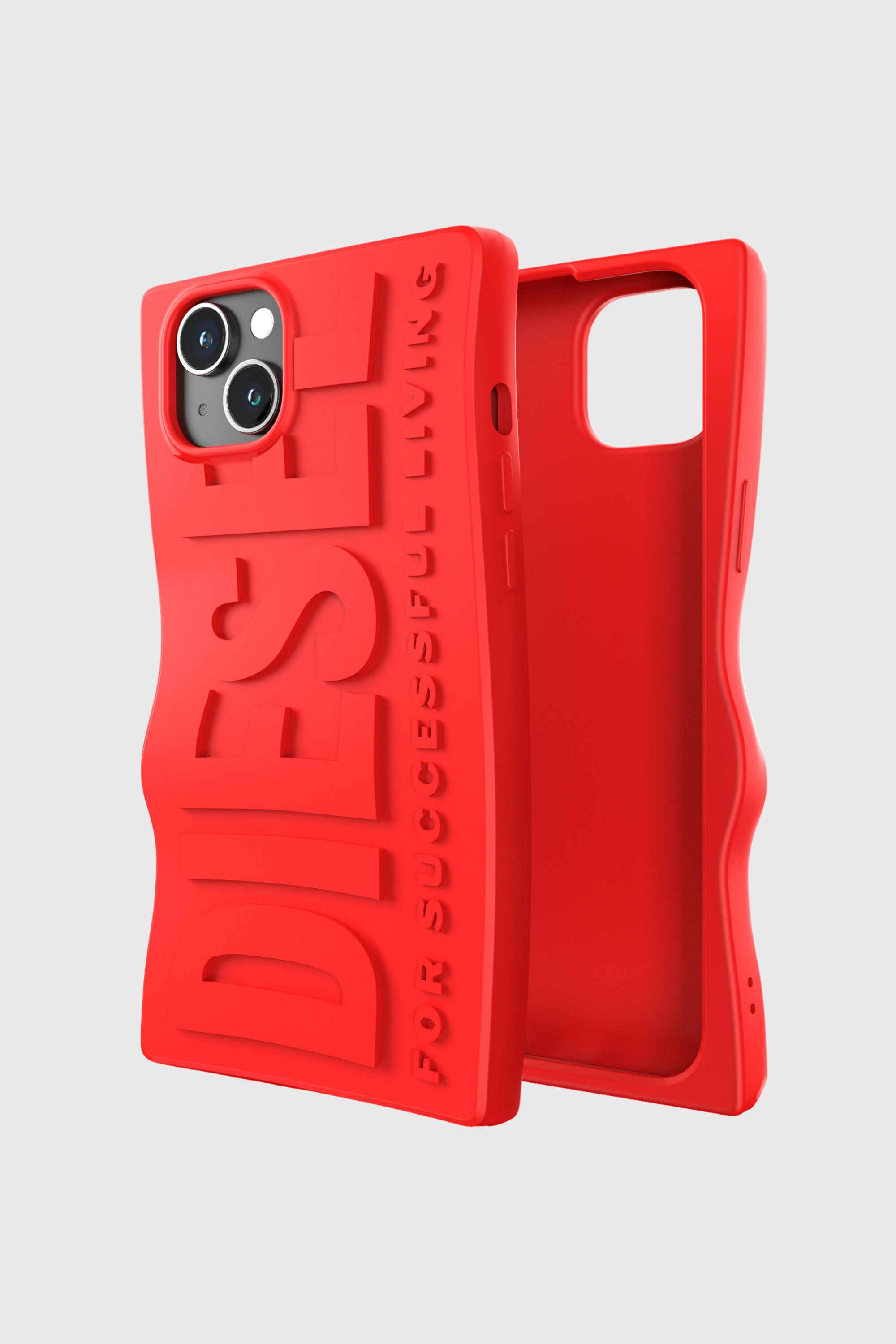 Diesel - 54118 MOULDED CASE, Unisex's iPhone 15 Plus シリコンケース in レッド - 1