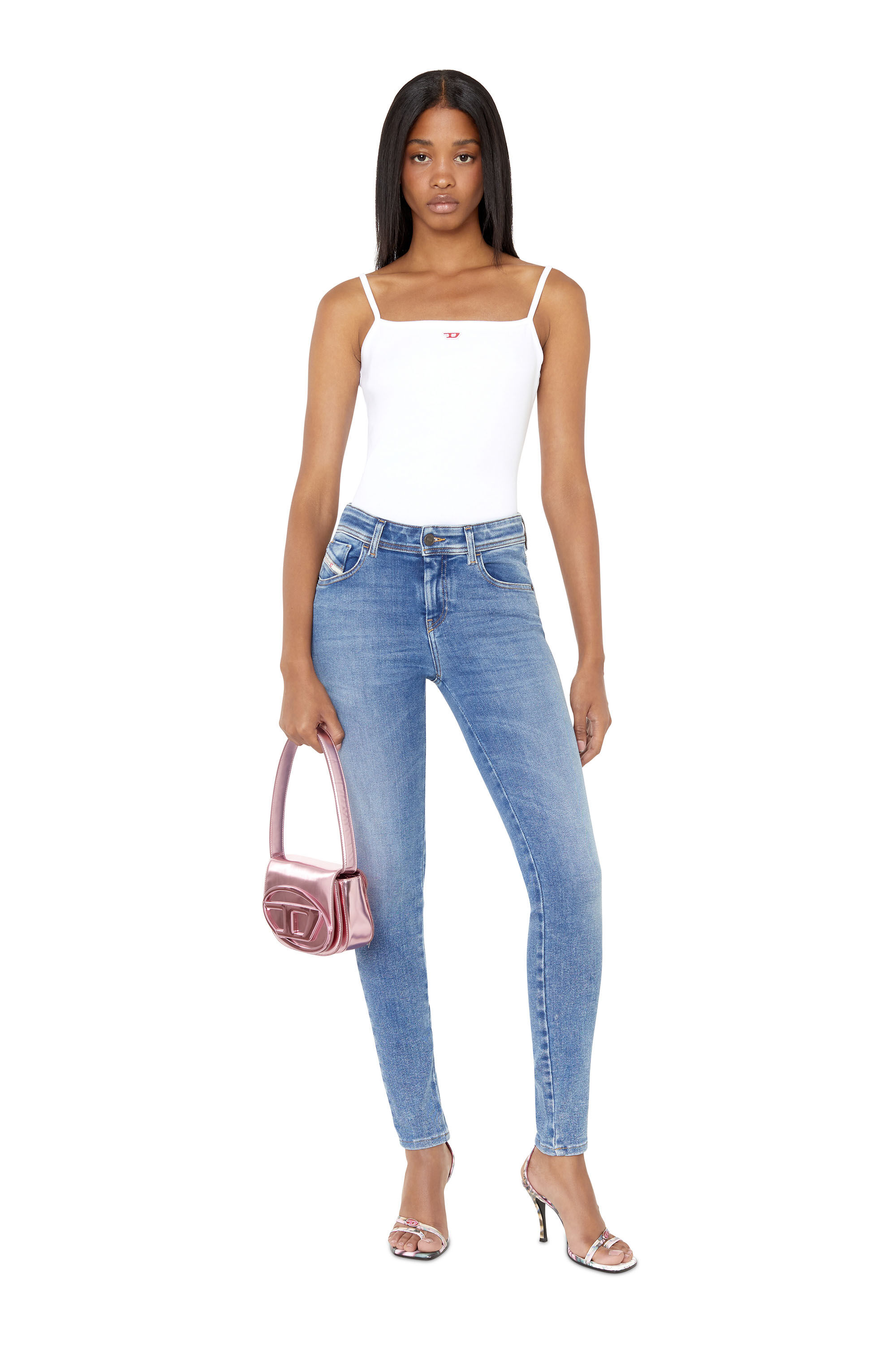 Diesel - Female's Super skinny Jeans 2017 Slandy 09D62, ミディアムブルー - 1