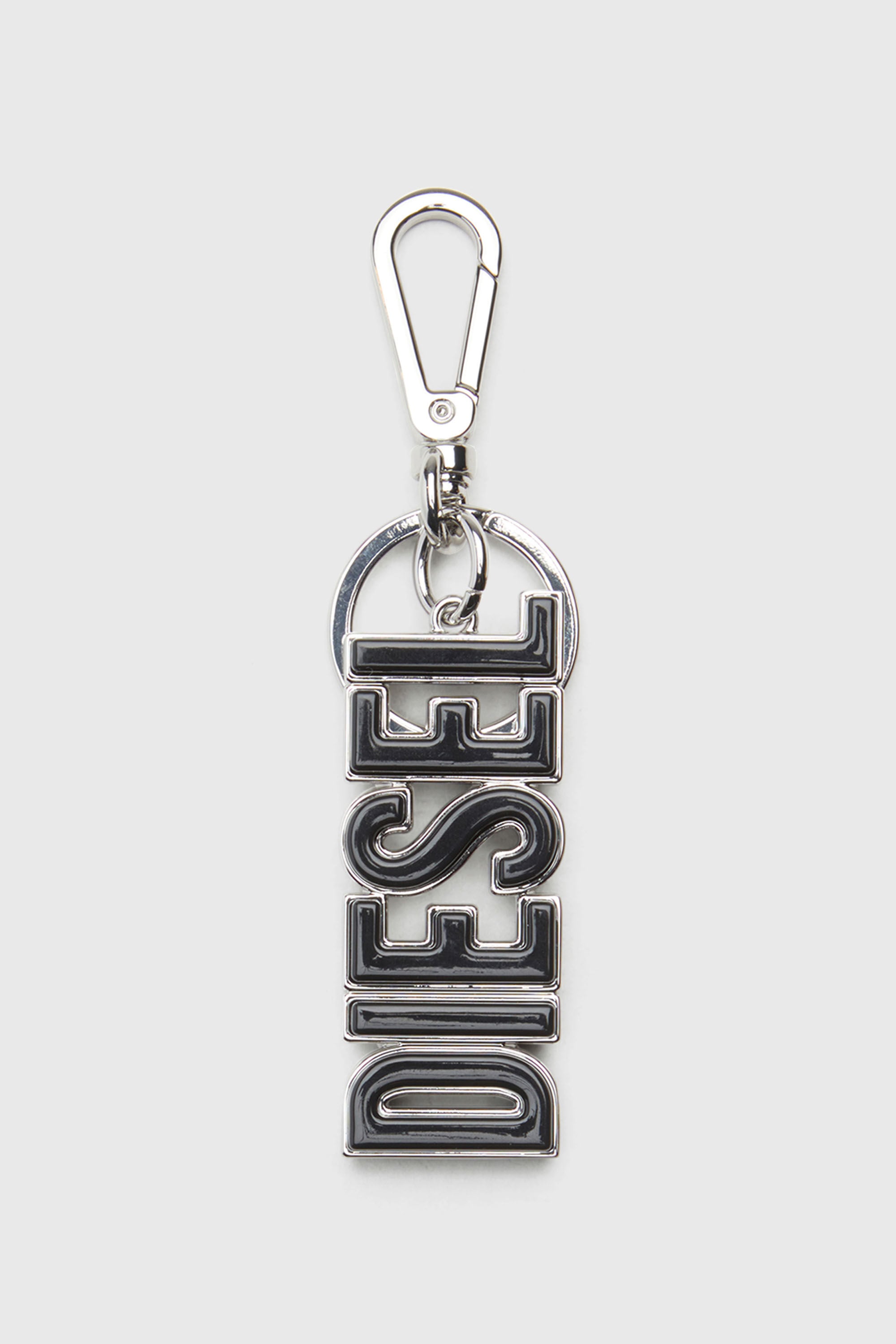 Diesel - DSL 3D KEY RING, Male's キーチャーム in ブラック/シルバー - 1