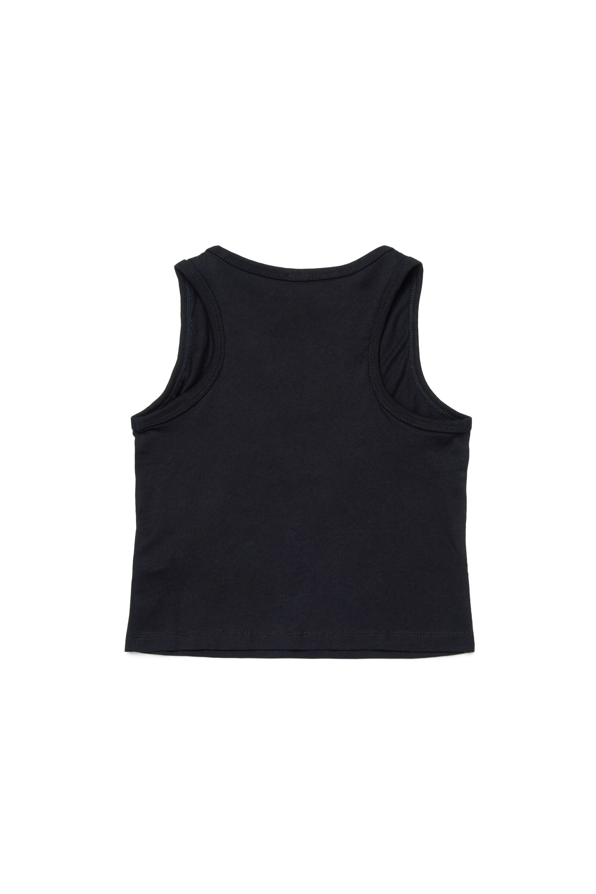 Diesel - TASPYRD, Female's Tank top with D logo patch in ブラック - 2