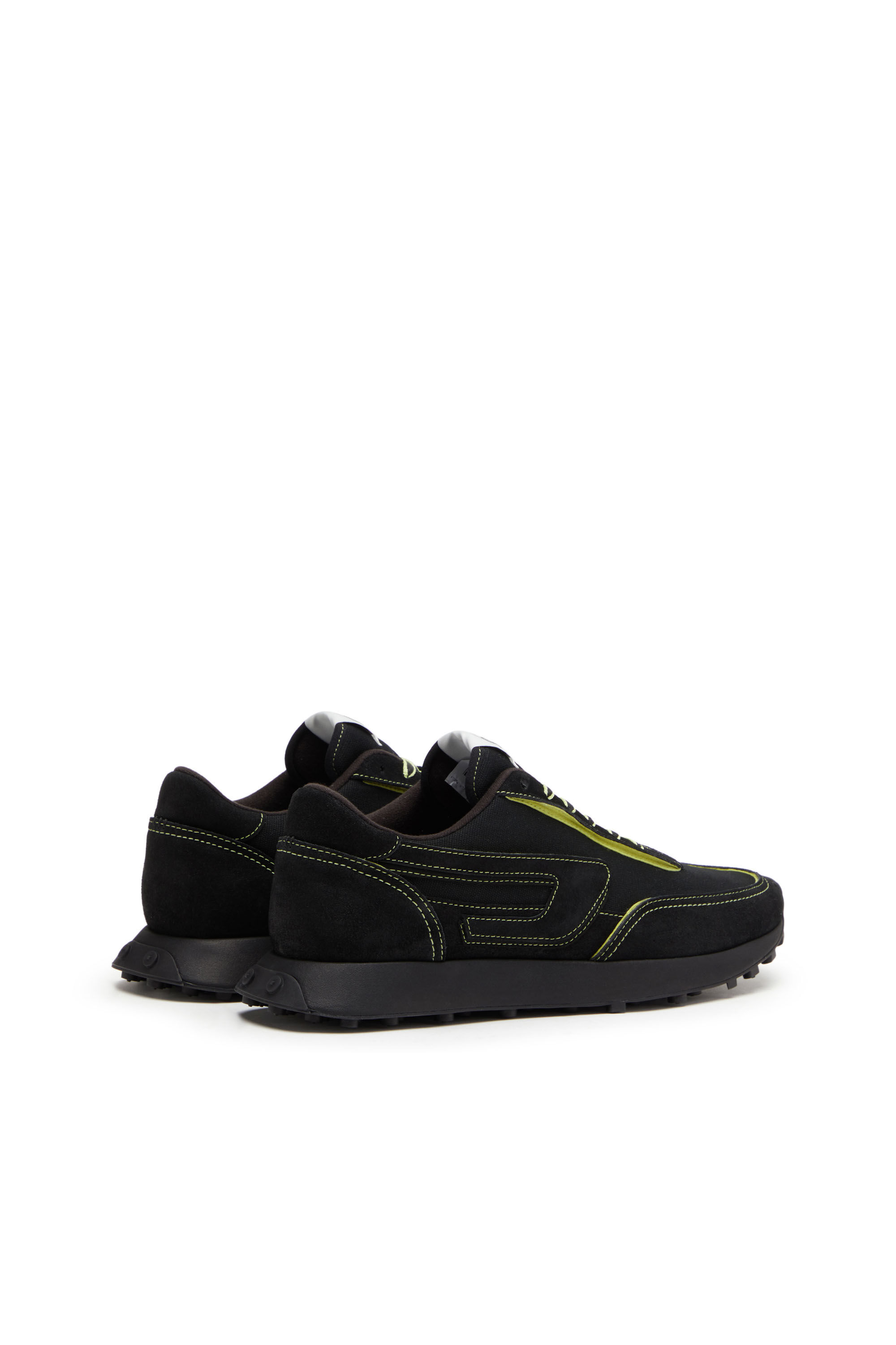 Diesel - S-RACER LC X, Male's スウェード キャンバス ローカットスニーカー - S-Racer Lc X in ブラック - 4