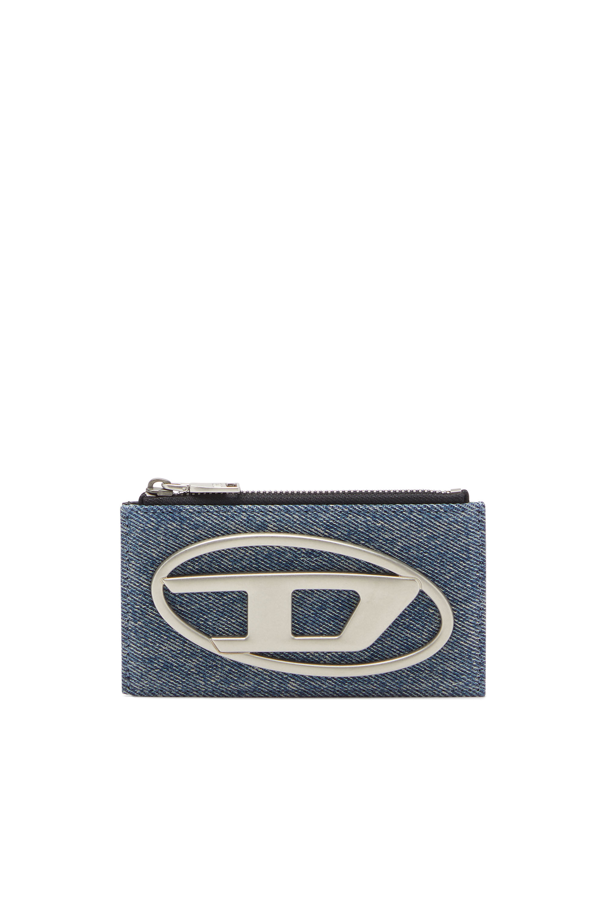 Diesel - 1DR CARD HOLDER III, Female's Card holder in denim and leather in null - 1
