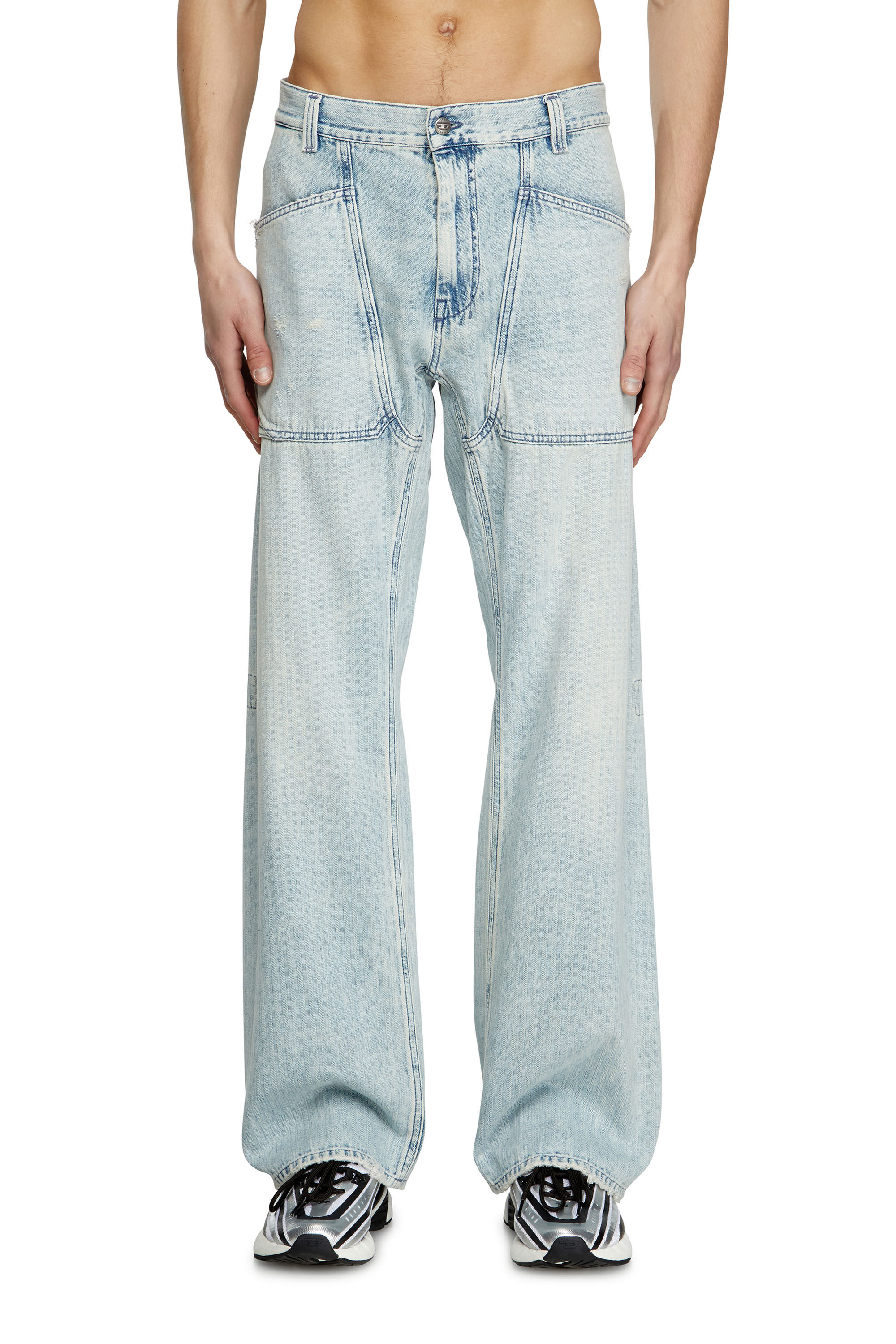 Diesel - Male's Relaxed Jeans D-Zeta 09L60, ライトブルー - 3