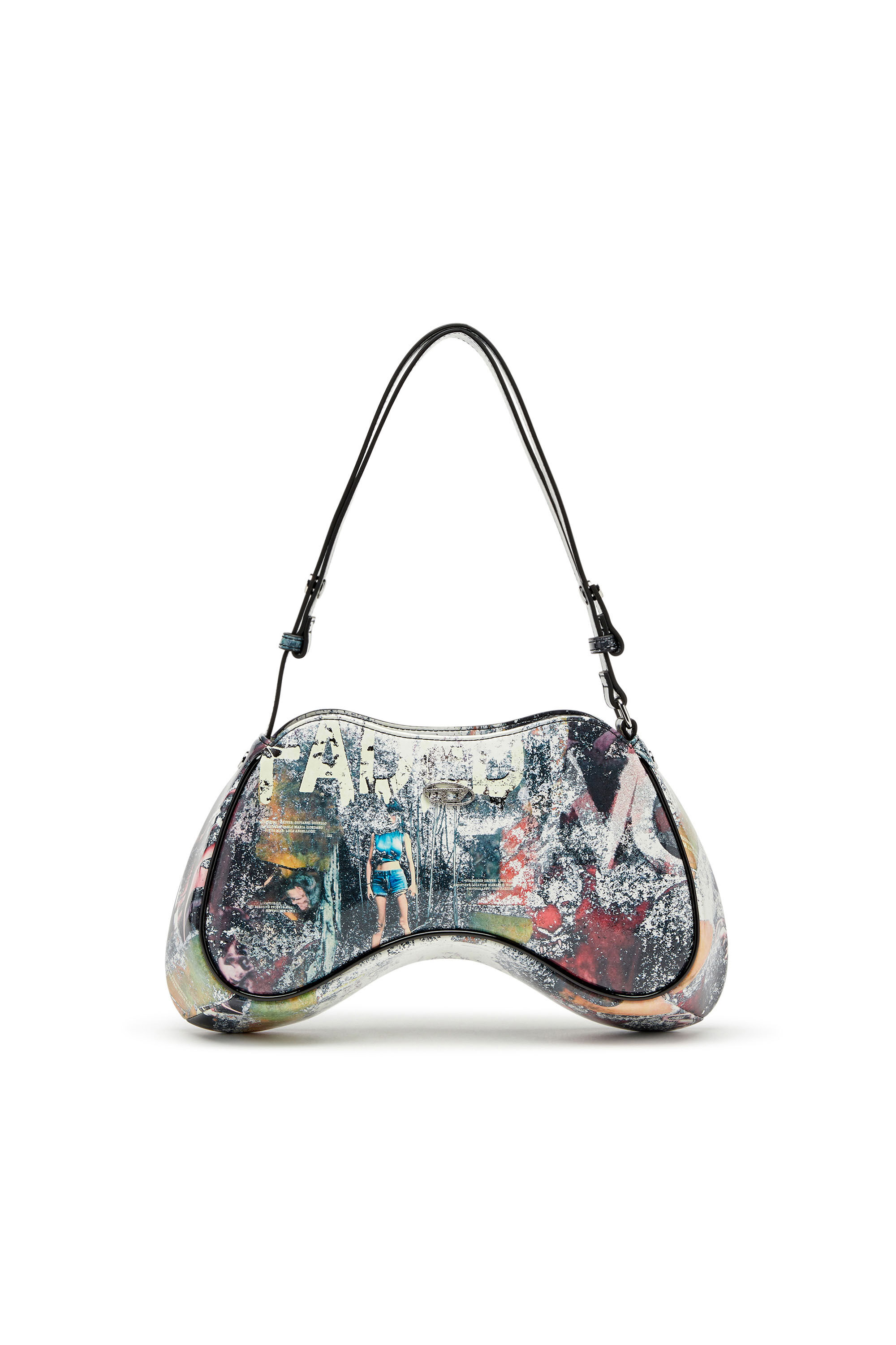 Diesel - PLAY SHOULDER, Female's Play-Shoulder bag in poster-print PU in マルチカラー - 2