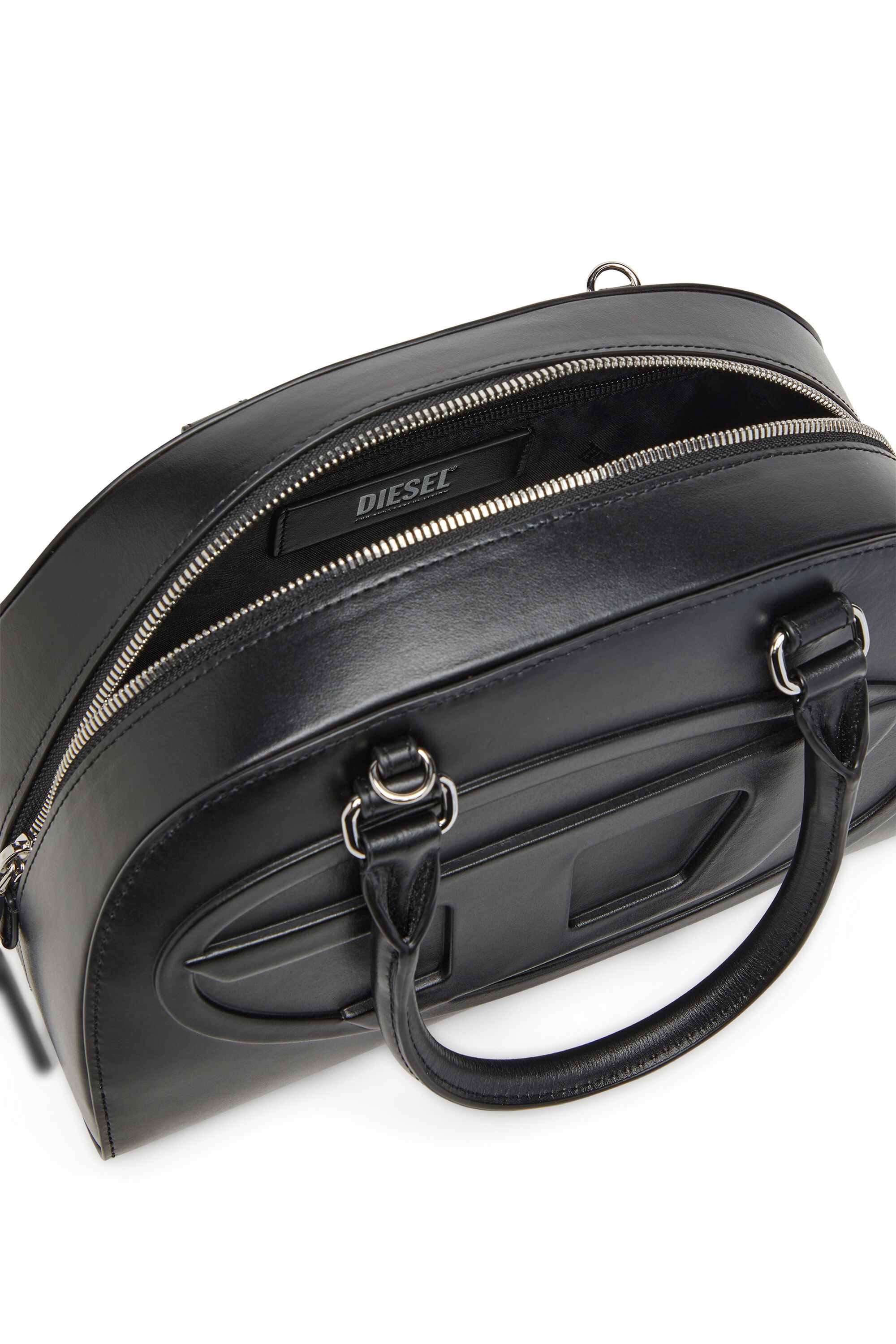 みずっち　　　　　　　　　　　　　　　　　【極美品】【極厚革】DIESEL 1DR DOME TOP HANDLE 1DR Dome-Leather bowling bag｜ブラック