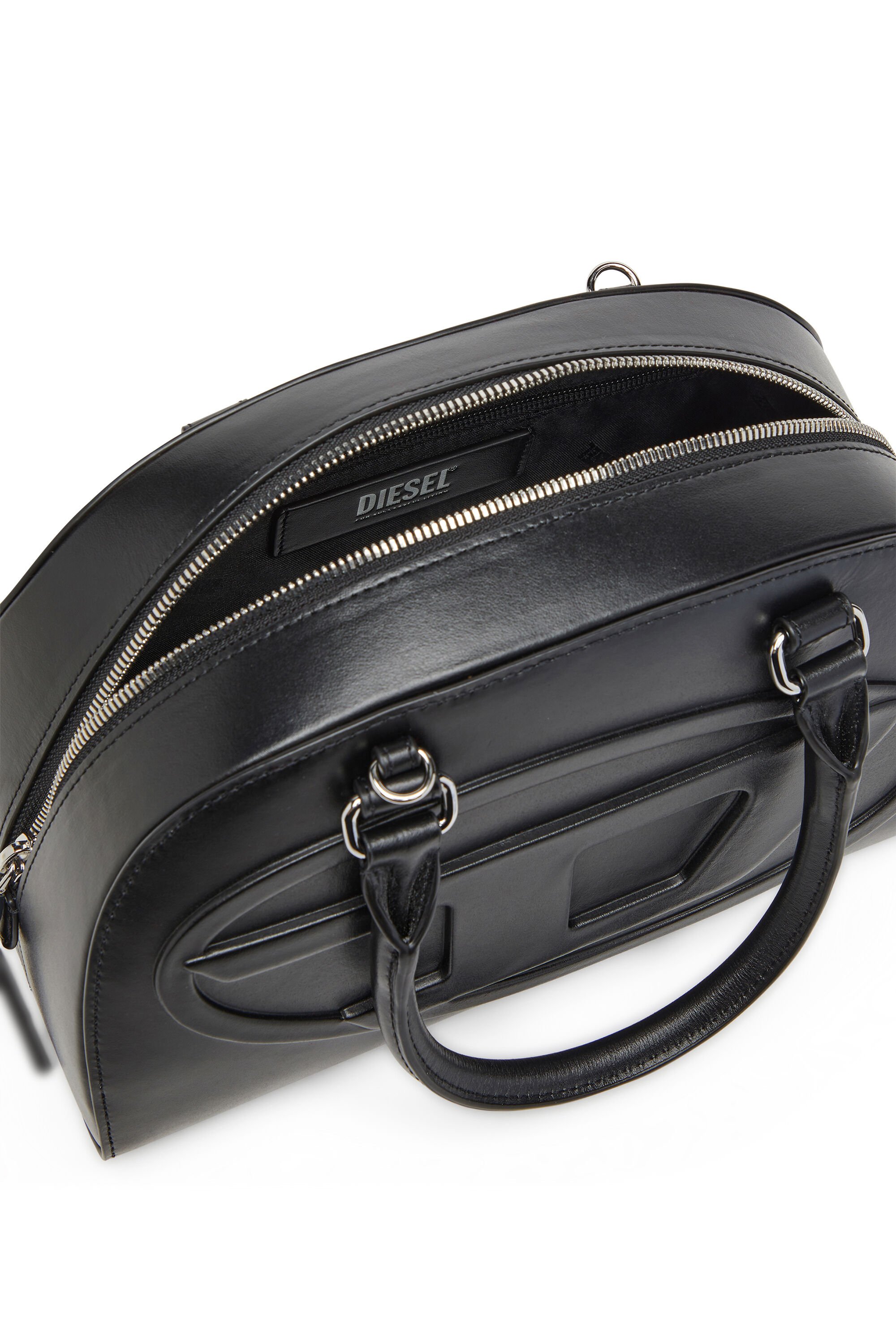 Diesel - 1DR DOME TOP HANDLE, Female's Leather bowling bag in ブラック - 4