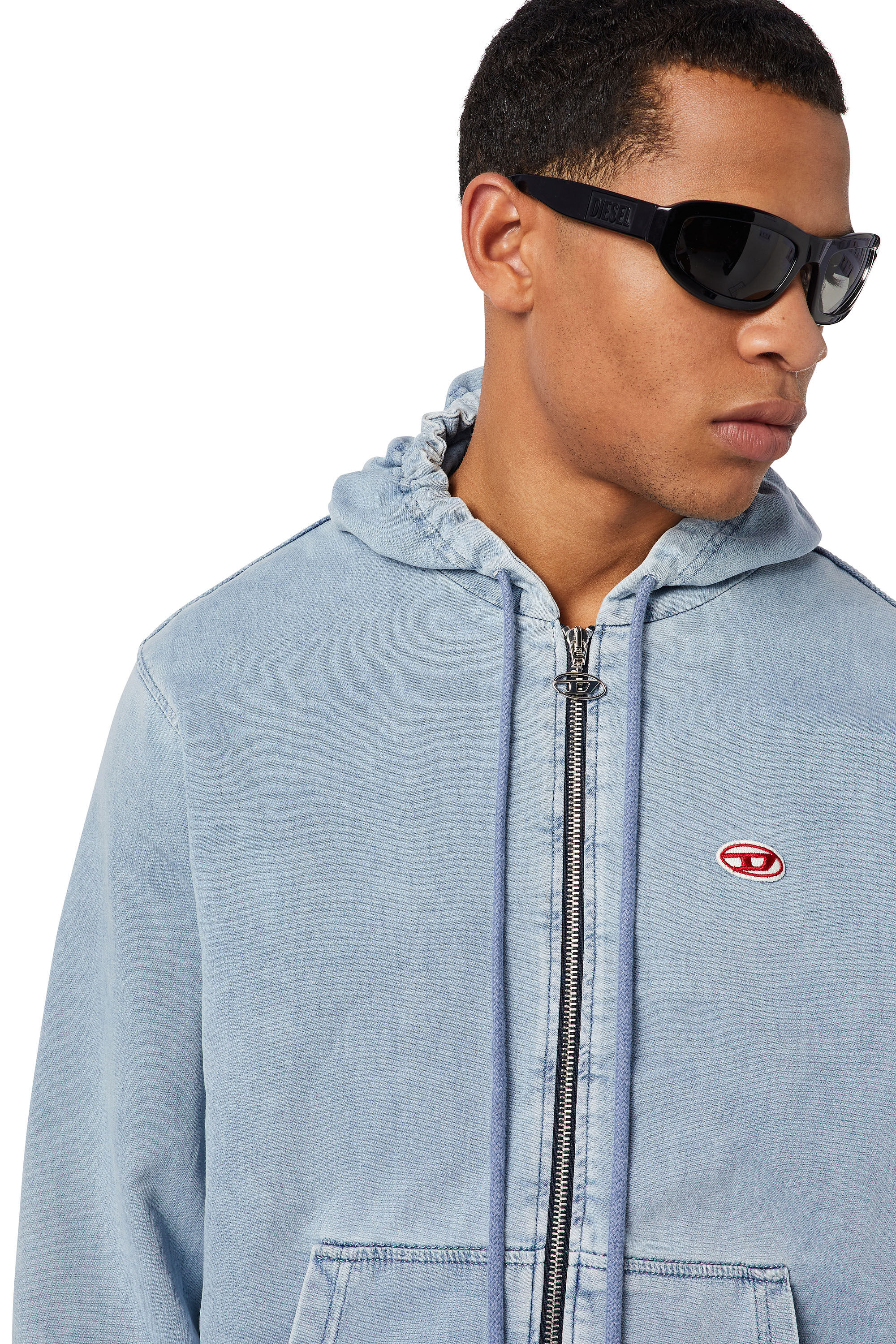 Diesel - D-GIR TRACK DENIM HOODIE,  - Image 4