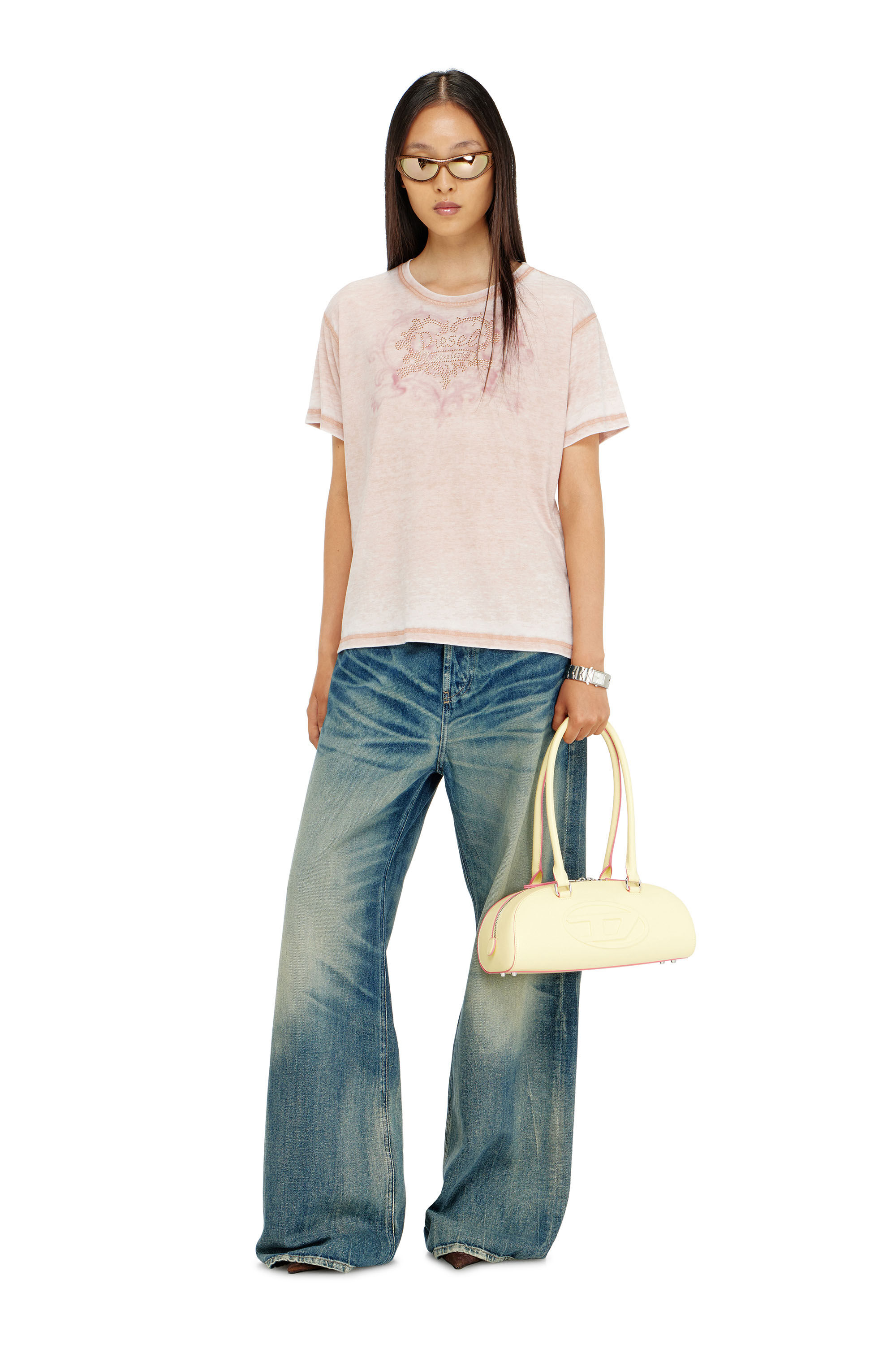 Diesel - T-NORMY-AA5, Female's Tシャツ in フェースパウダー - 1