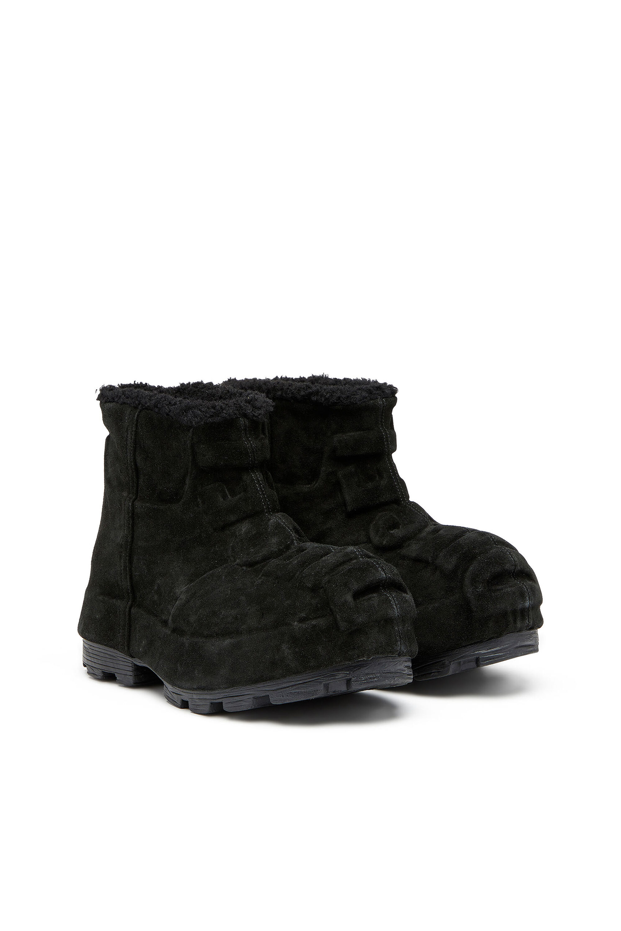 Diesel - D-HAMMER CH MD, Unisex's D-Hammer-Suede ankle boots with embossed logo in ブラック - 2