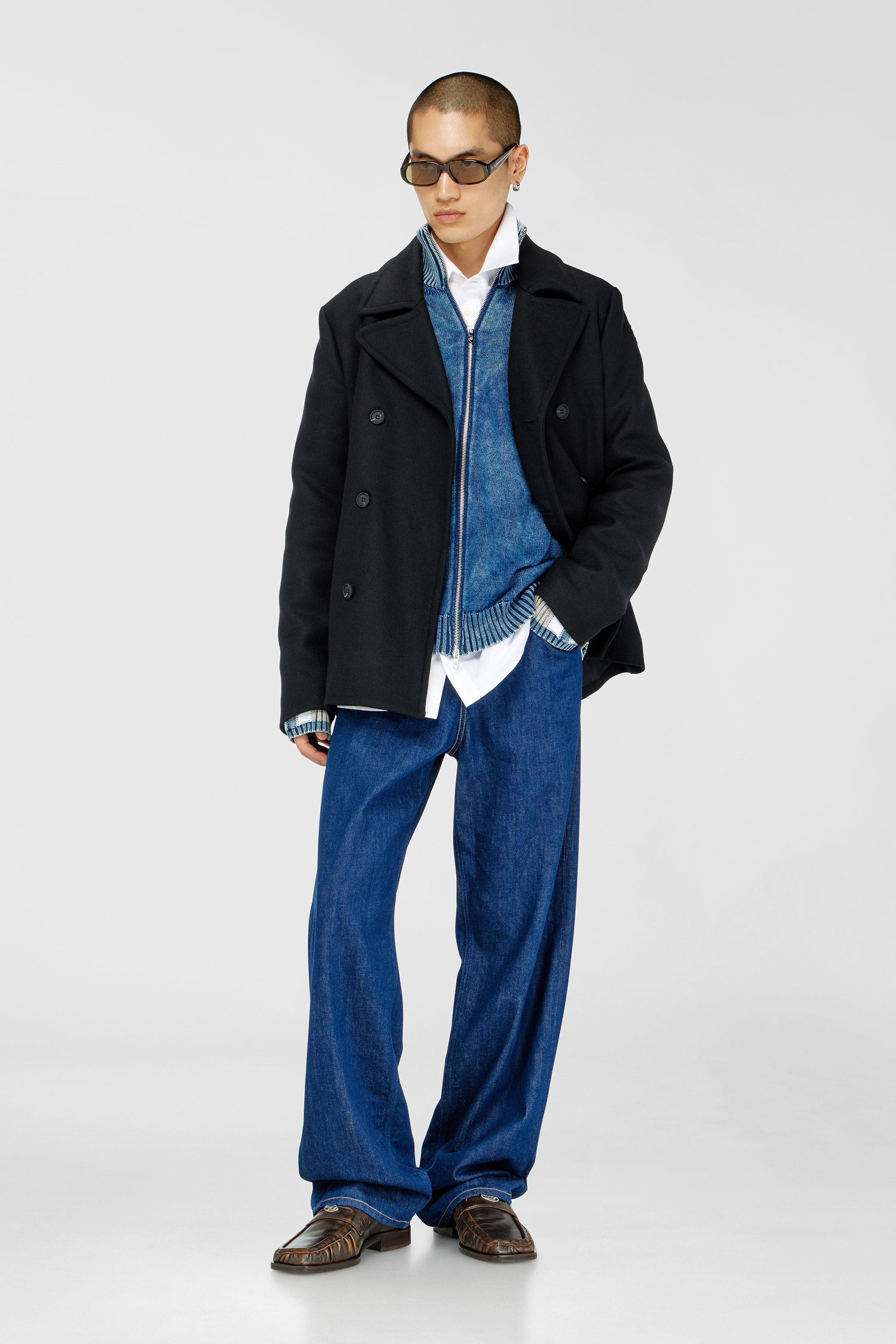 Diesel - W-HALEY-WRD, Male's ピーコート in ブラック - 1