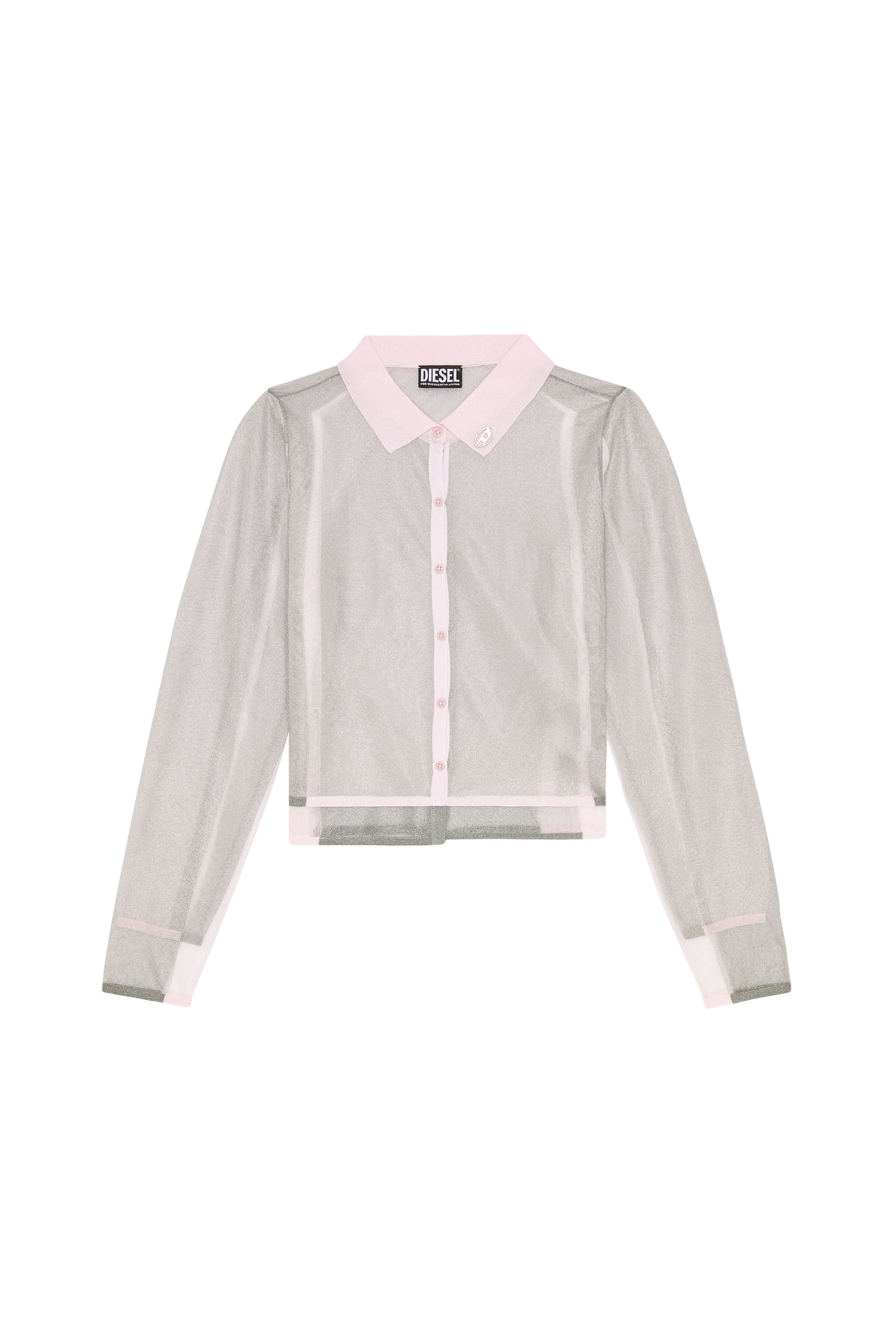 Diesel - M-IRIANY, Female's 長袖 ニット シャツ レイヤード in フェースパウダー - 2