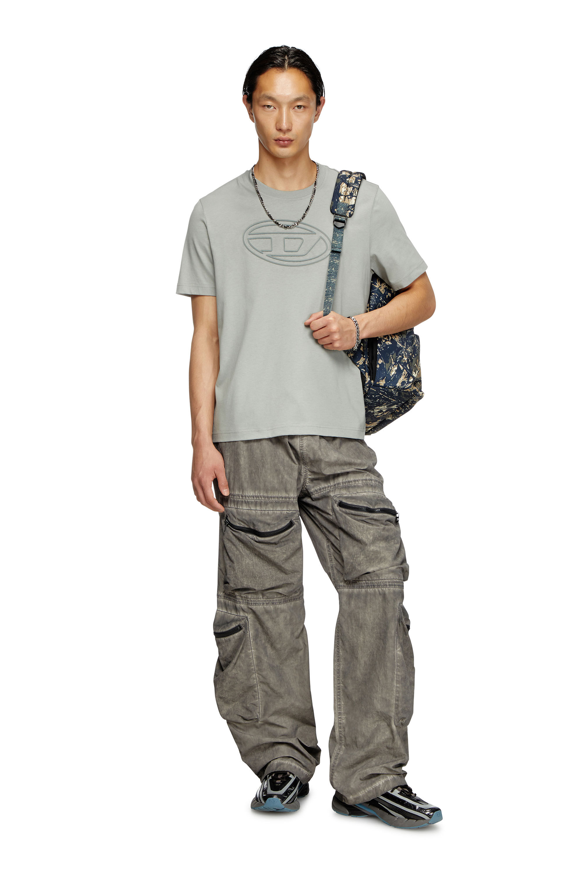 Diesel - D-PACK BACKPACK X, Male's D-Pack-Backpack in camo-print fabric in ミリタリーグリーン - 1
