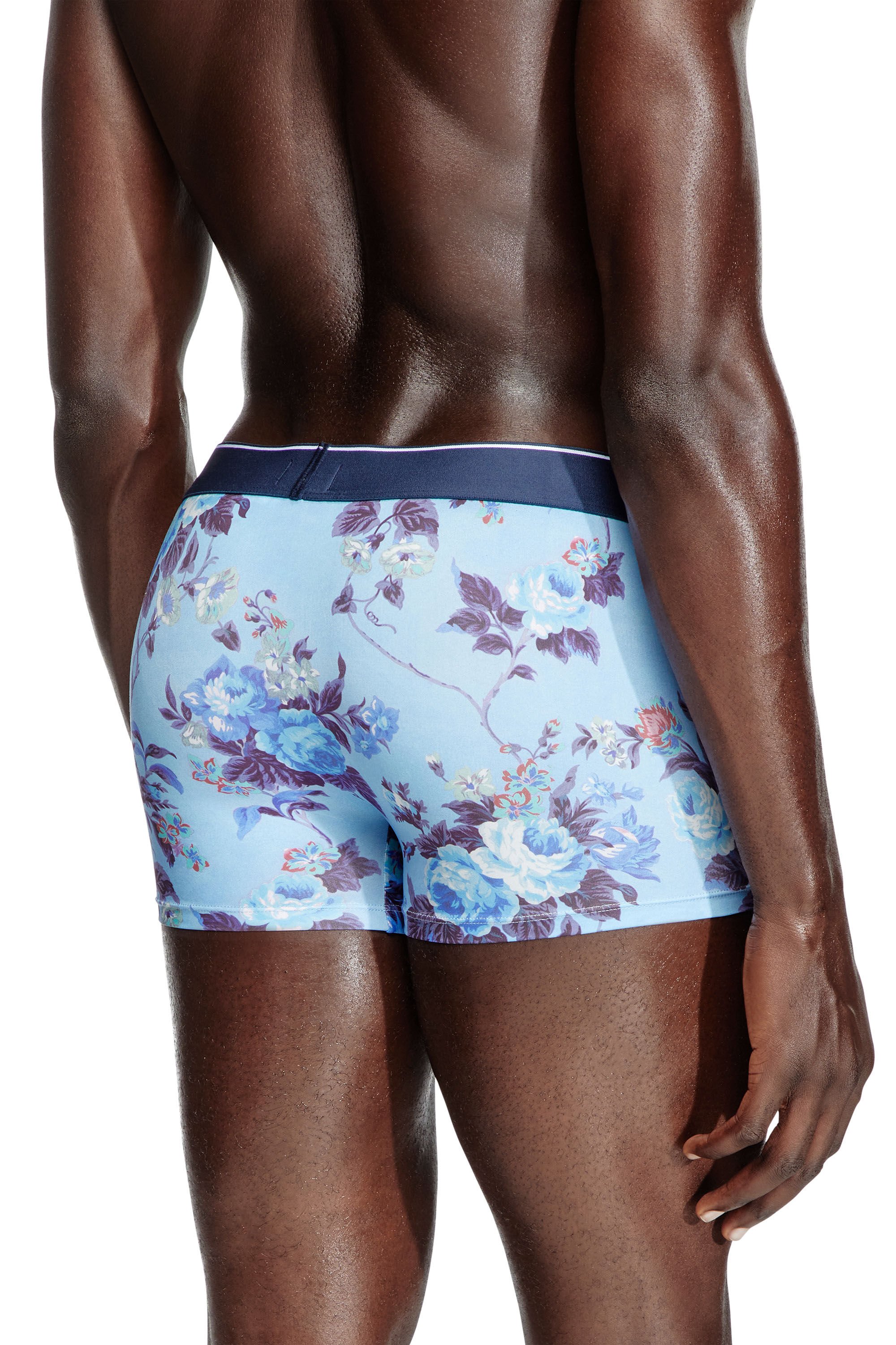 Diesel - DAMIEN, Male's Boxer briefs with floral motif in ライトブルー - 4