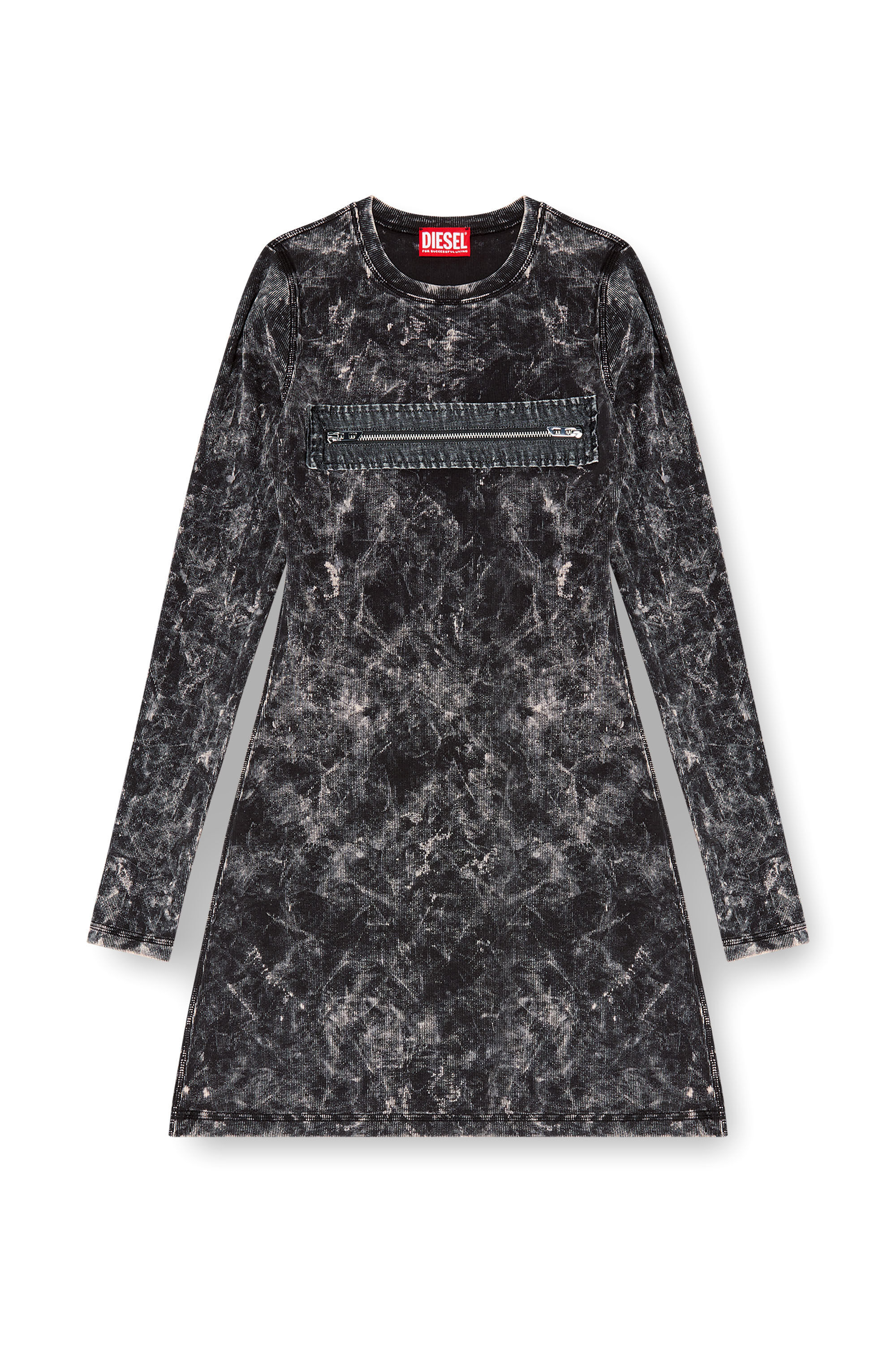 Diesel - D-ERCO, Female's Short dress with zipped cut-out in ブラック - 2