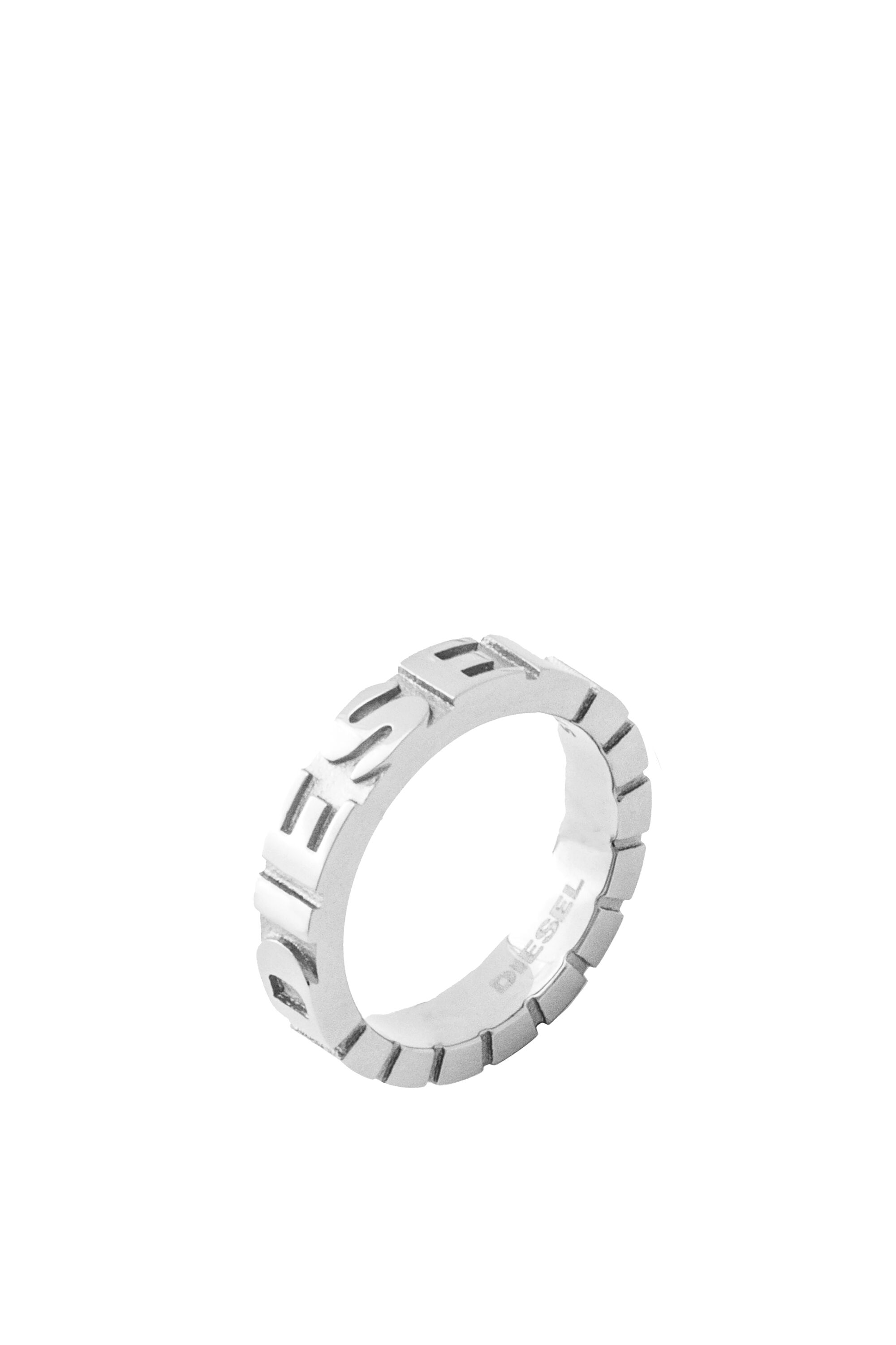 Diesel - STEEL CUBED RING WIT, シルバー - Image 1