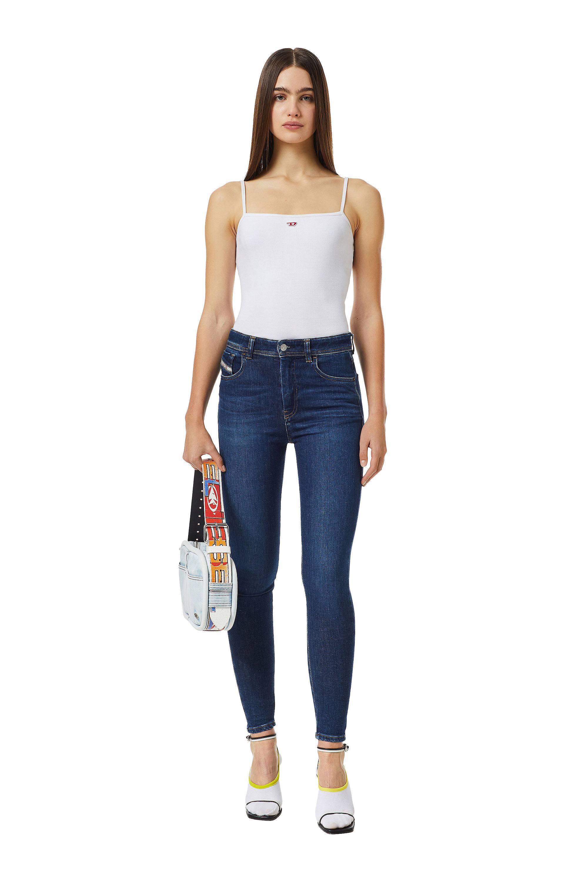 Diesel - Female's Super skinny Jeans 1984 Slandy-High 09C19, ダークブルー - 1
