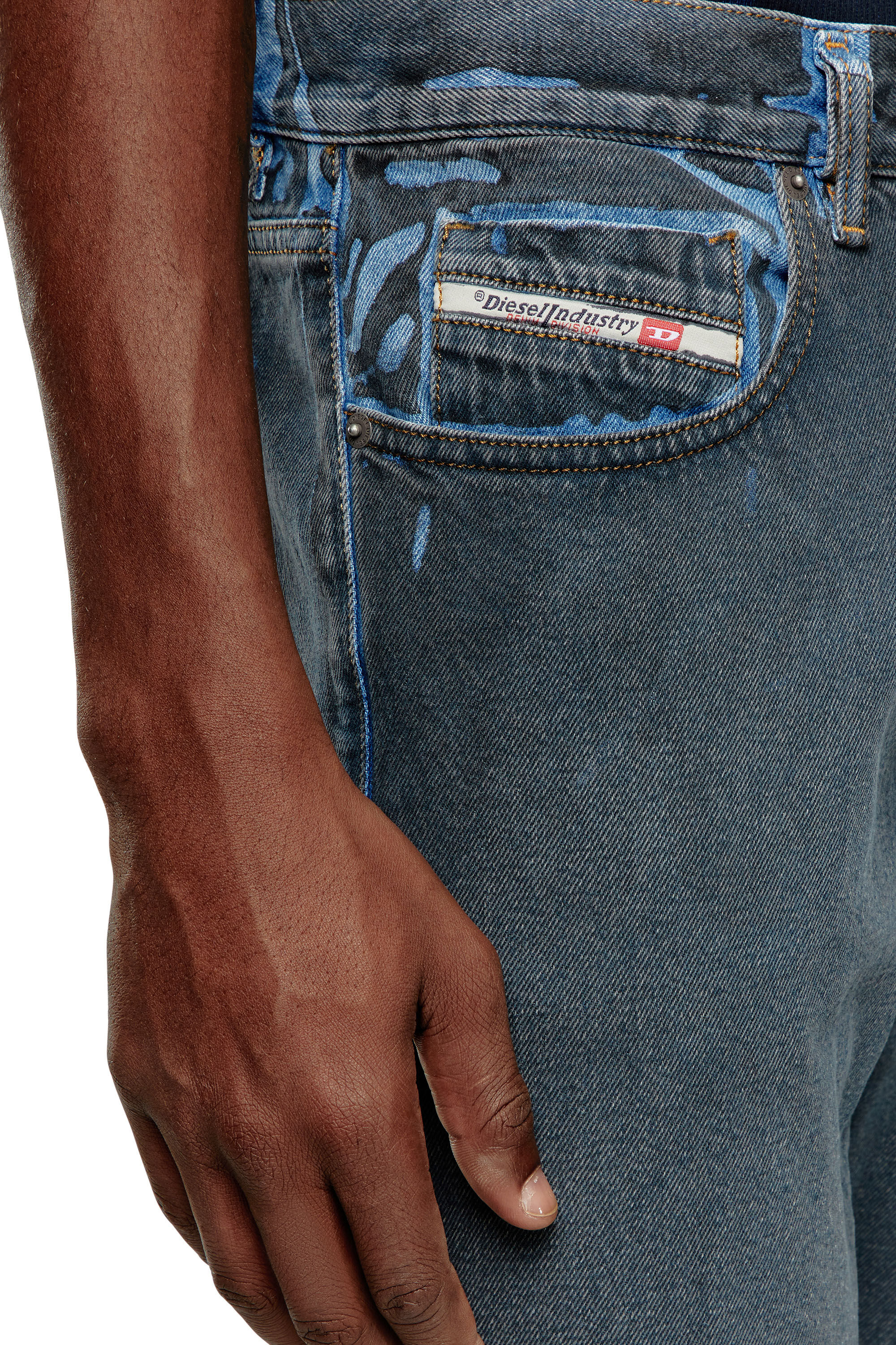 Diesel - Slim Jeans 2019 D-Strukt 09I47, ブラック/ダークグレー - Image 4