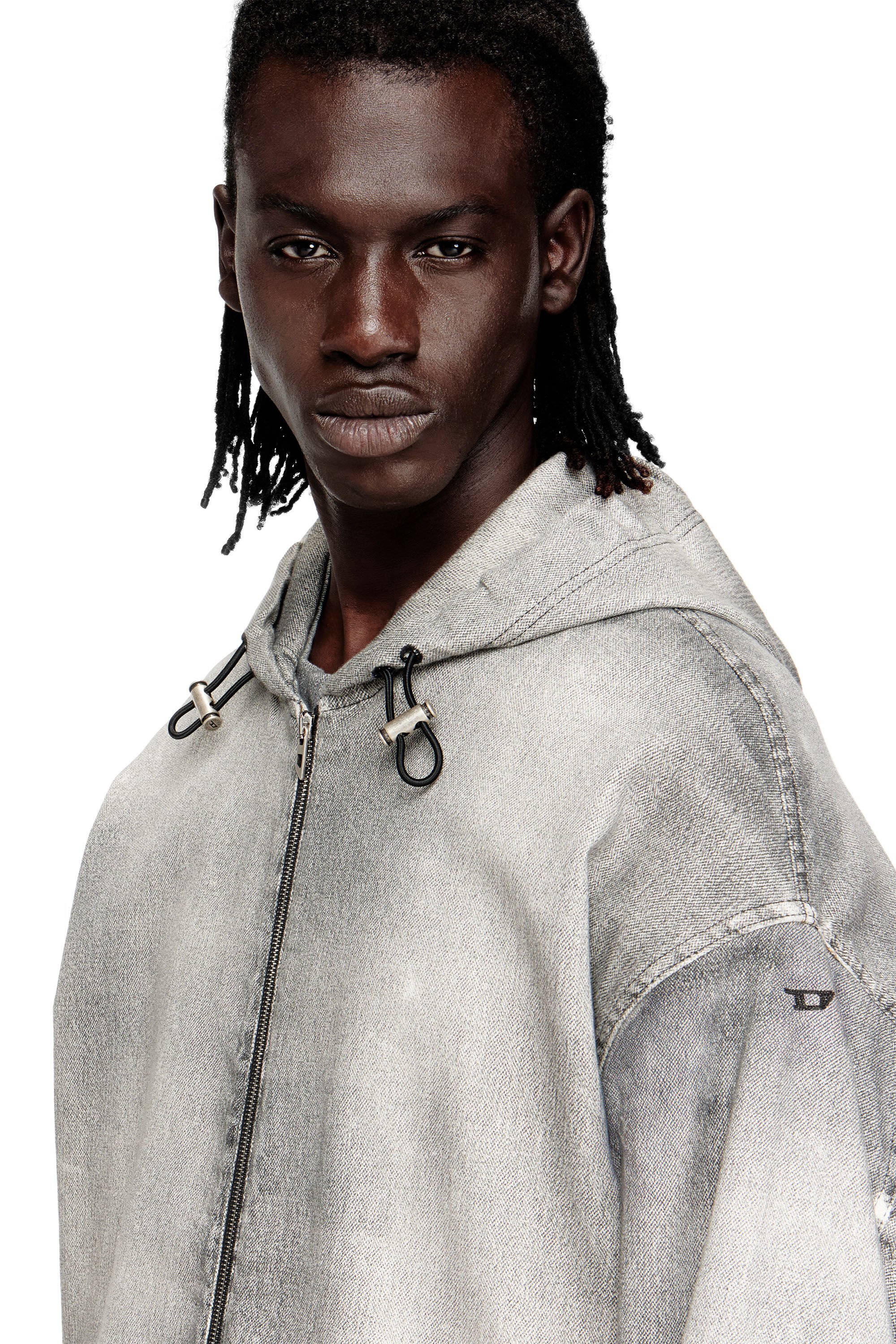 Diesel - D-WYNNY JOGG, Male's ジョグ ジャケット in グレー - 4