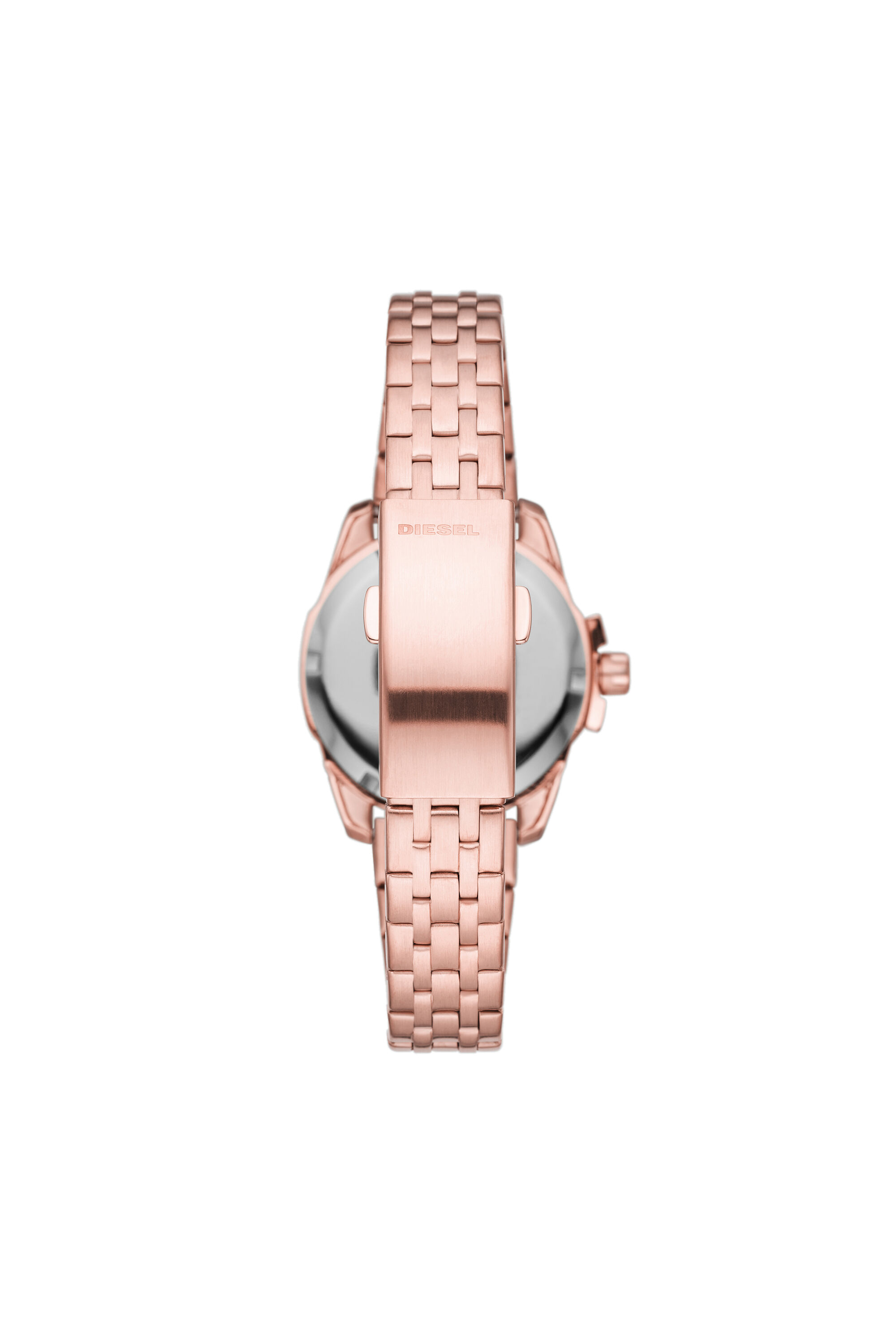 Diesel - DZ5602, Female's Baby Chief three-hand date rose gold-tone stainless steel watch in ピンク / ホワイト - 2