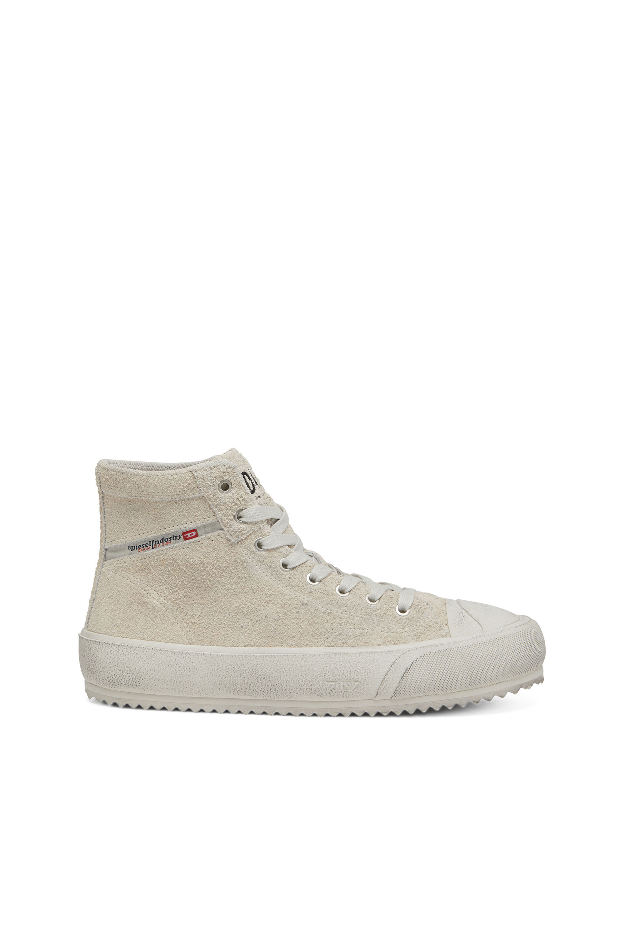 Diesel - S-PRINCIPIA MID X, Male's カウレザー スウェード ミッドカット スニーカー - S-Principia Mid X in ホワイト - 1