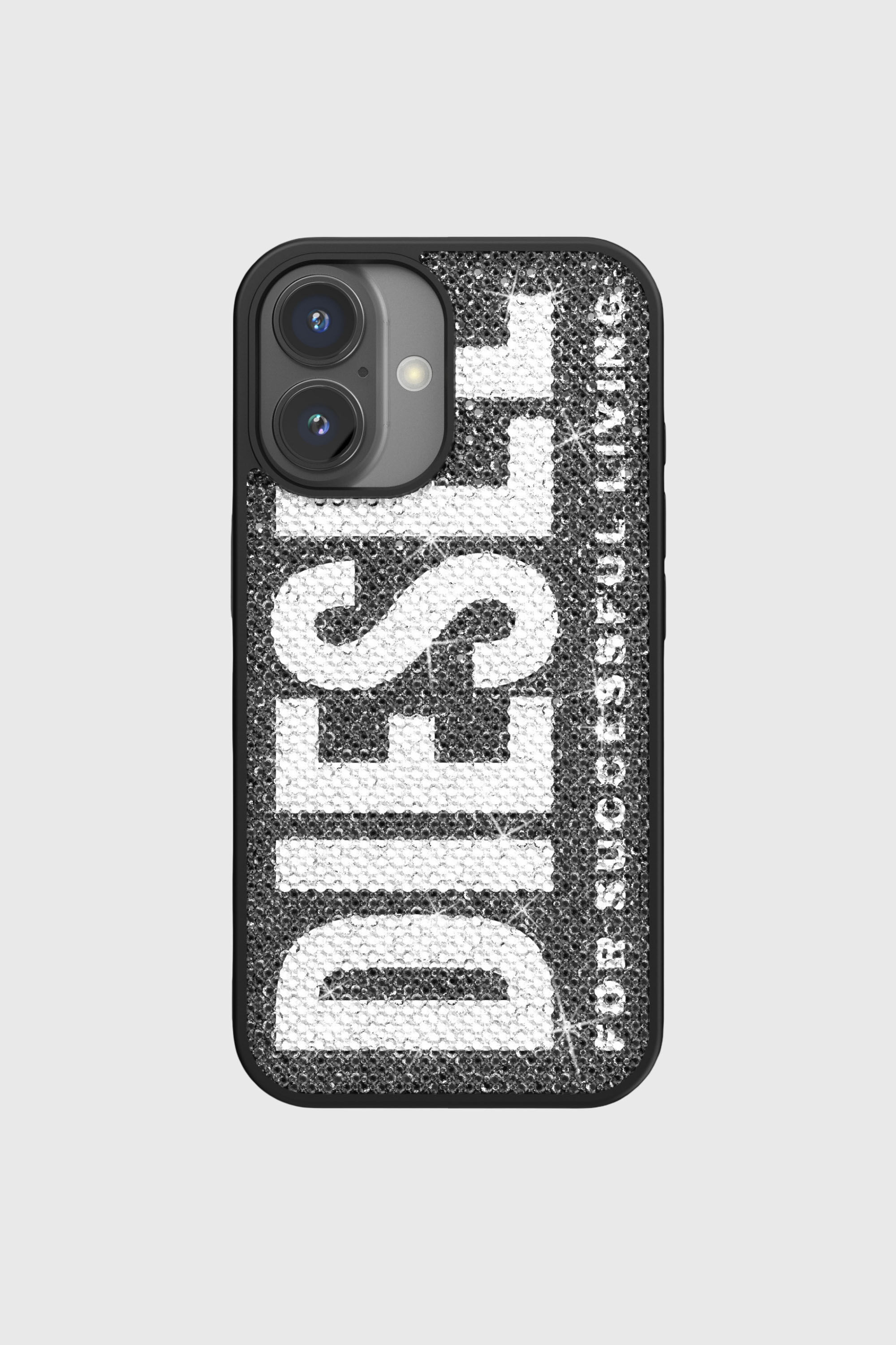 Diesel - 60183 MOULDED CASE, Unisex's Swarovski Crystal Case for iP 16 in ブラック - 2