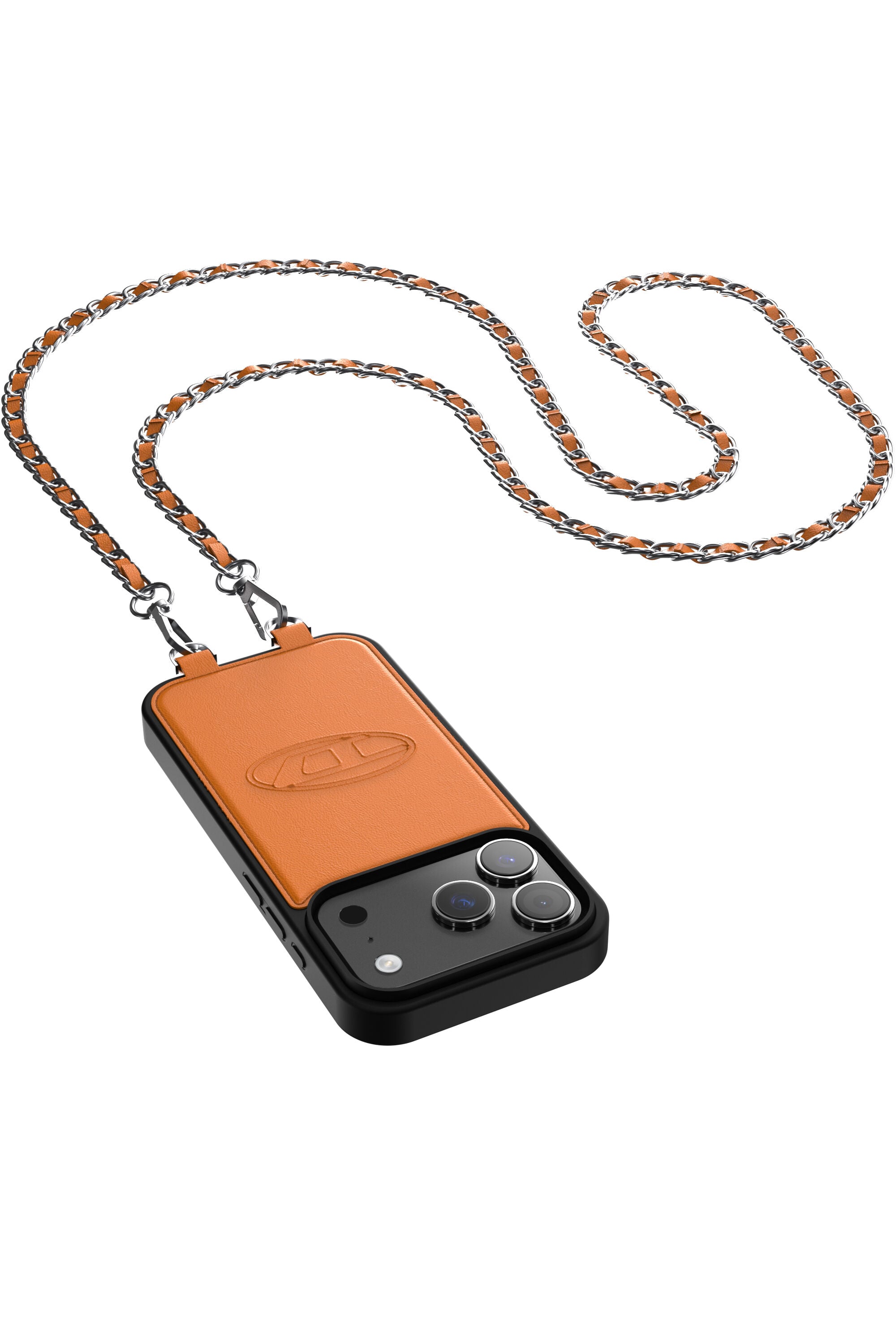 Diesel - 60665 MOULDED CASE, Unisex's Oval D case with wrist strap and MagSafe for iPhone 17 Pro in オレンジ - 2