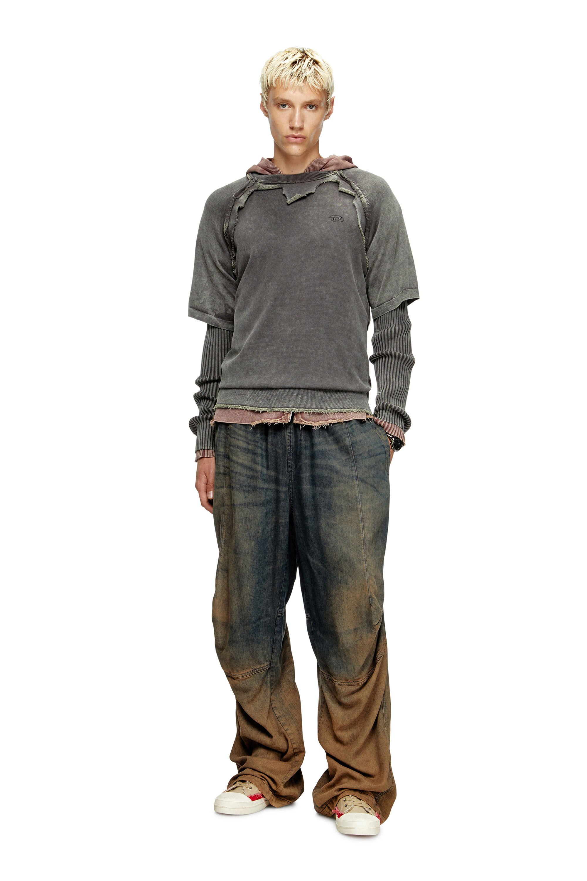Diesel - K-PETRO, Male's プルオーバートップ in ダークグレー - 1
