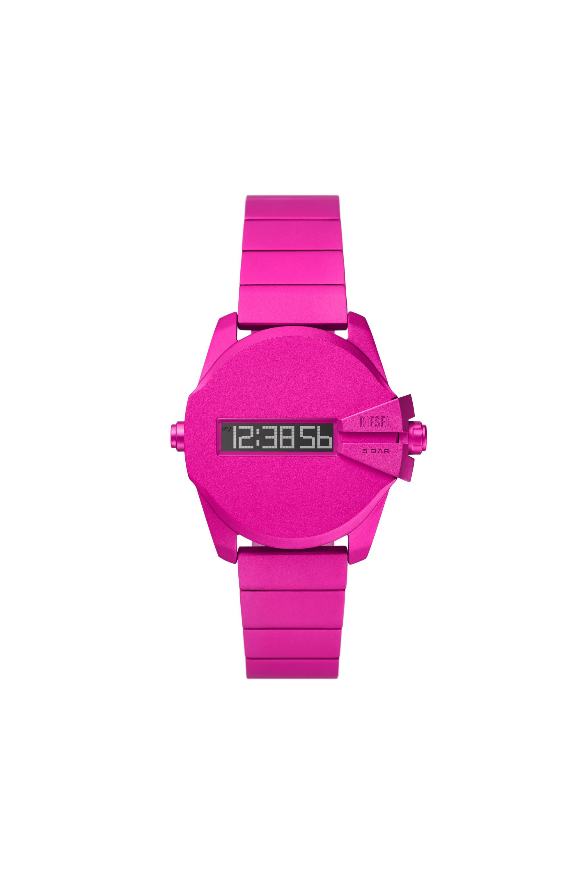 Diesel - DZ2206 WATCH, Male's Baby chief digital pink aluminum watch in ホットピンク - 1
