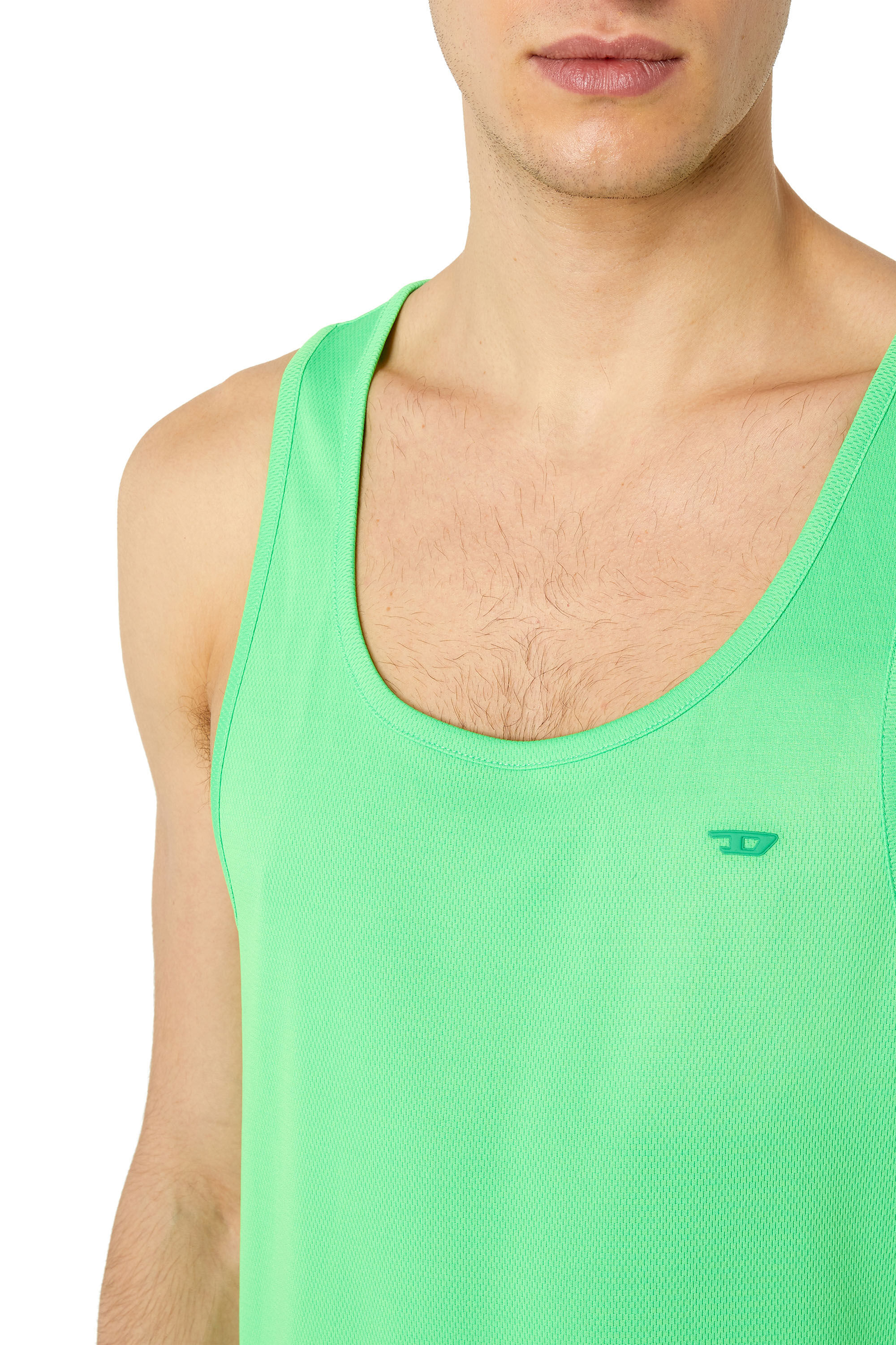 Diesel - AMST-KIERON-WT36, Male's タンクトップ トレーニングウェア DIESEL SPORT in ウォーターグリーン - 4