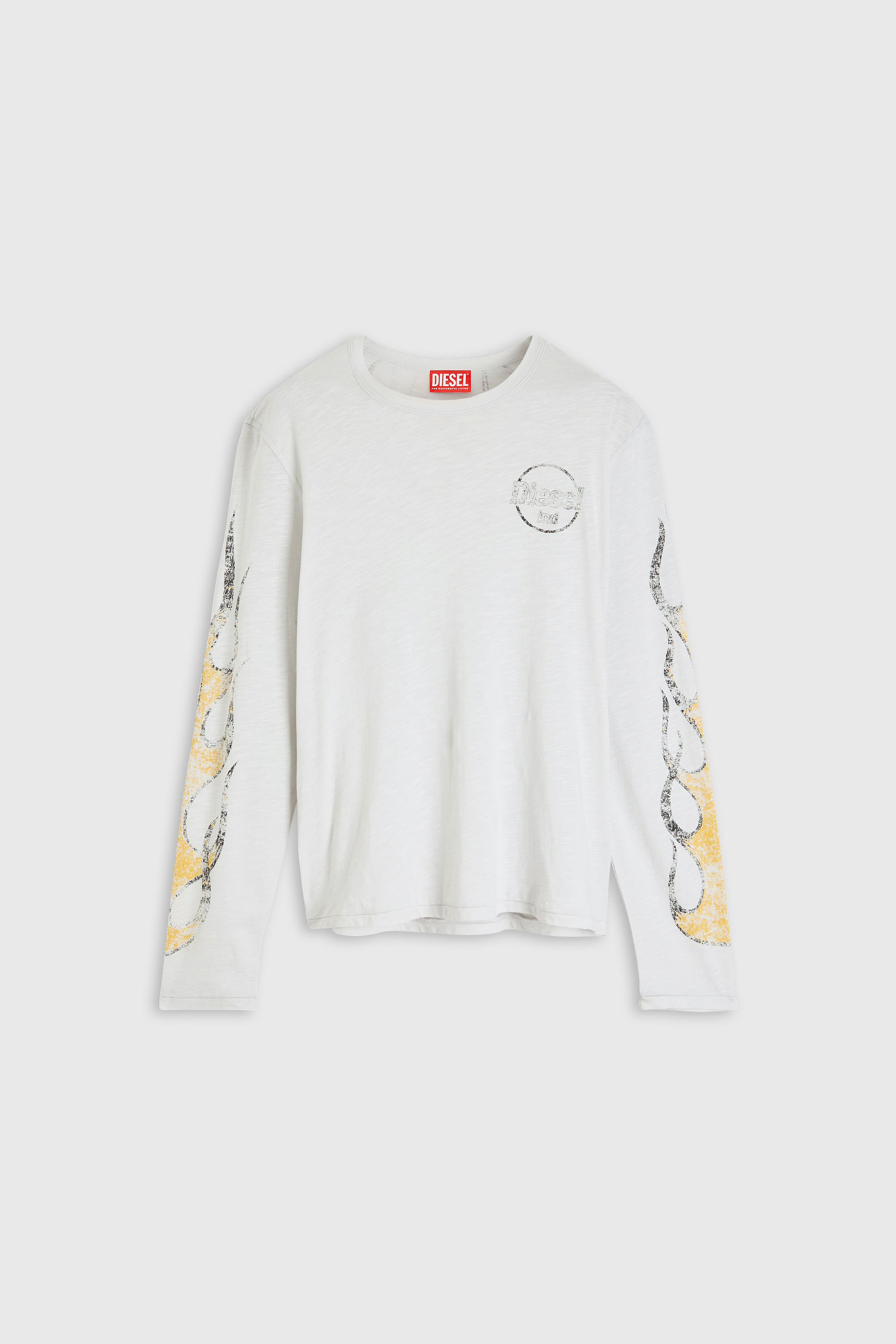 Diesel - T-NOTS-LS, Male's 長袖Tシャツ in ホワイト - 2
