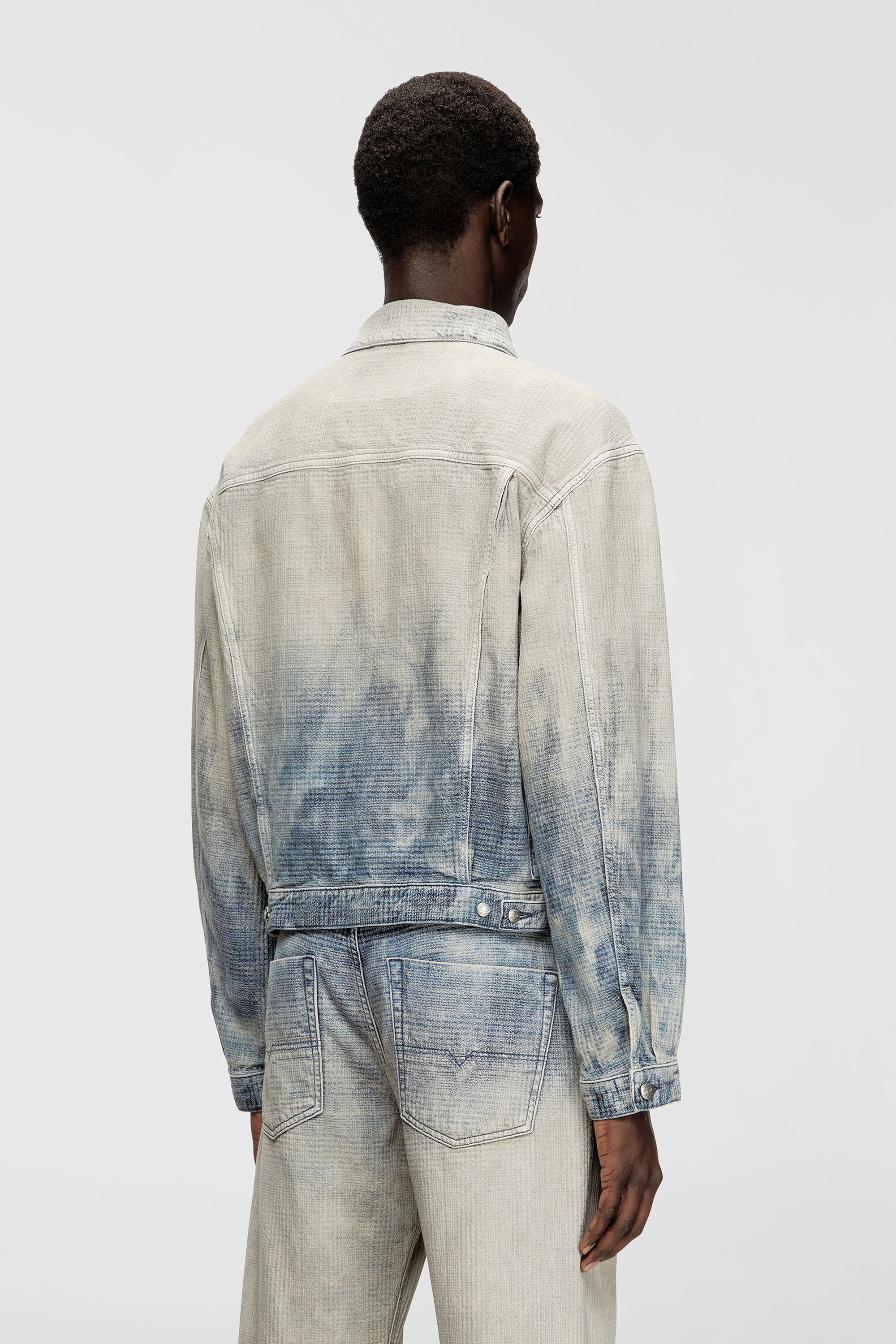 Diesel - D-RANGER, Unisex's デニムジャケット in グレー/ブルー - 5